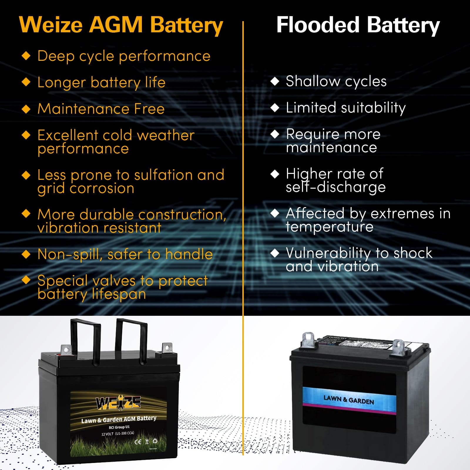 WEIZE BAD-LW53-WE Power-Equipment-Batteries - View #5