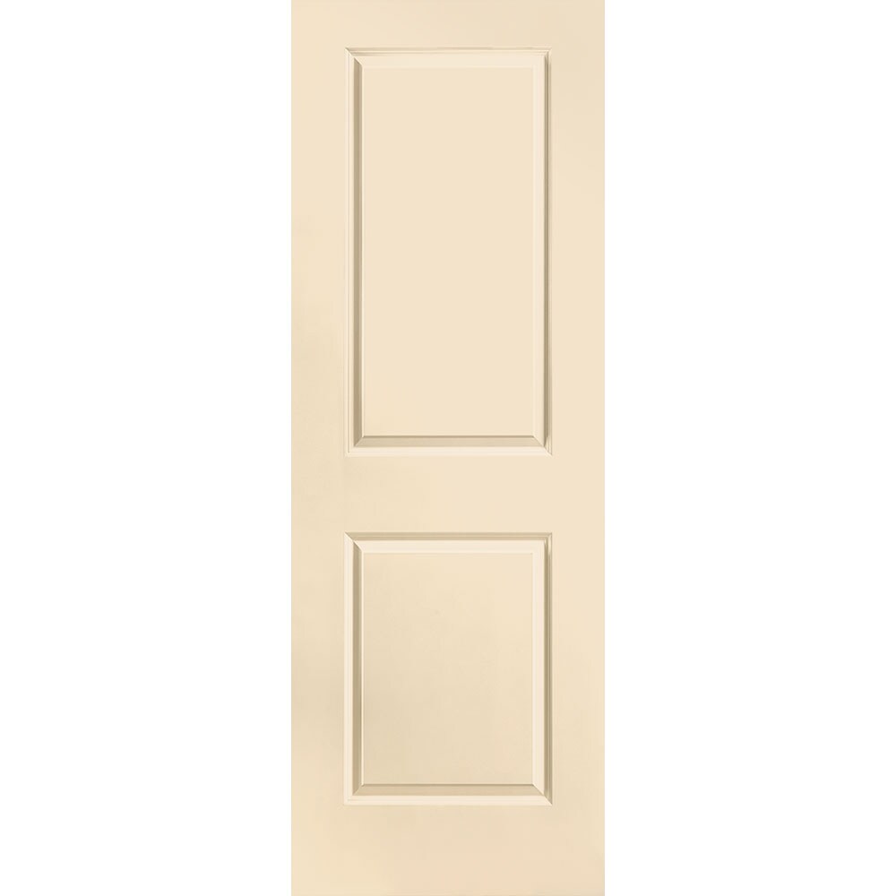 Masonite 1315753 Traditional 28-in x 80-in Cream N Sugar 2-panel square Smooth Hollow core Unfinished Molded composite Slab Door