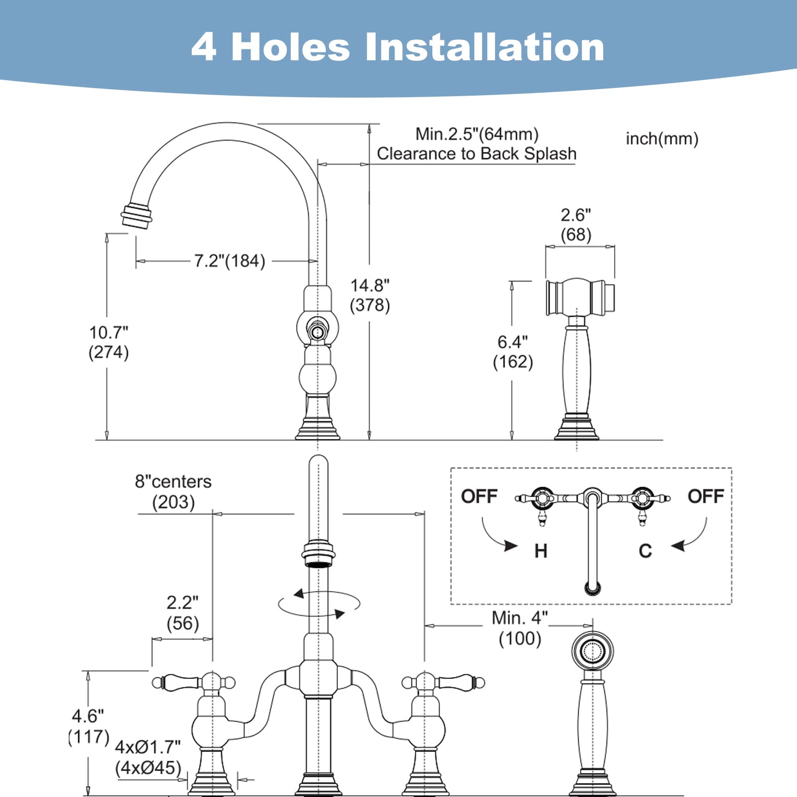 ARCORA AR7105700C Kitchen-Faucets - View #3