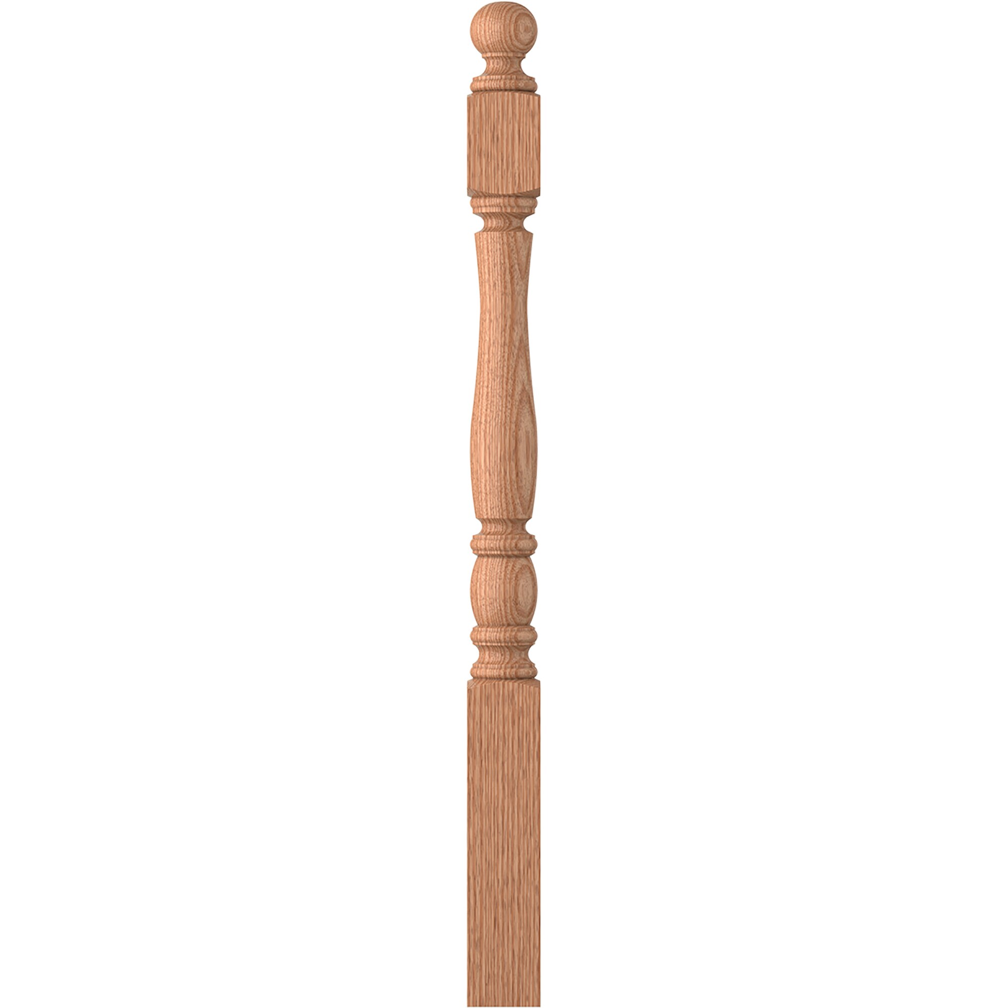 L.J. Smith Stair Systems LJP-3340BT-O Briarcliffe 3.5-in x 47.75-in Unfinished Red oak Starting Stair Newel Post