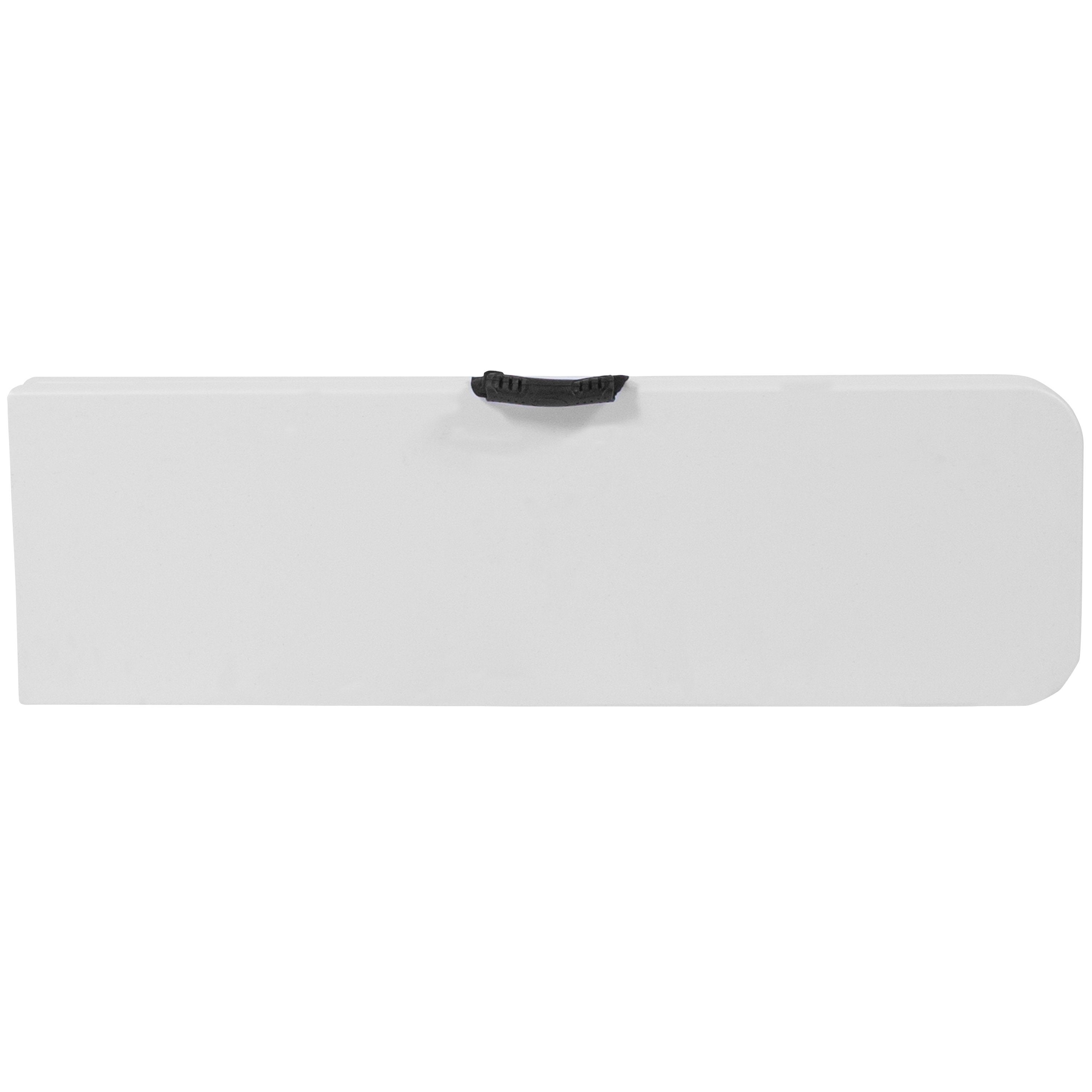 Granite White 6-Foot Folding Bench with Metal Frame