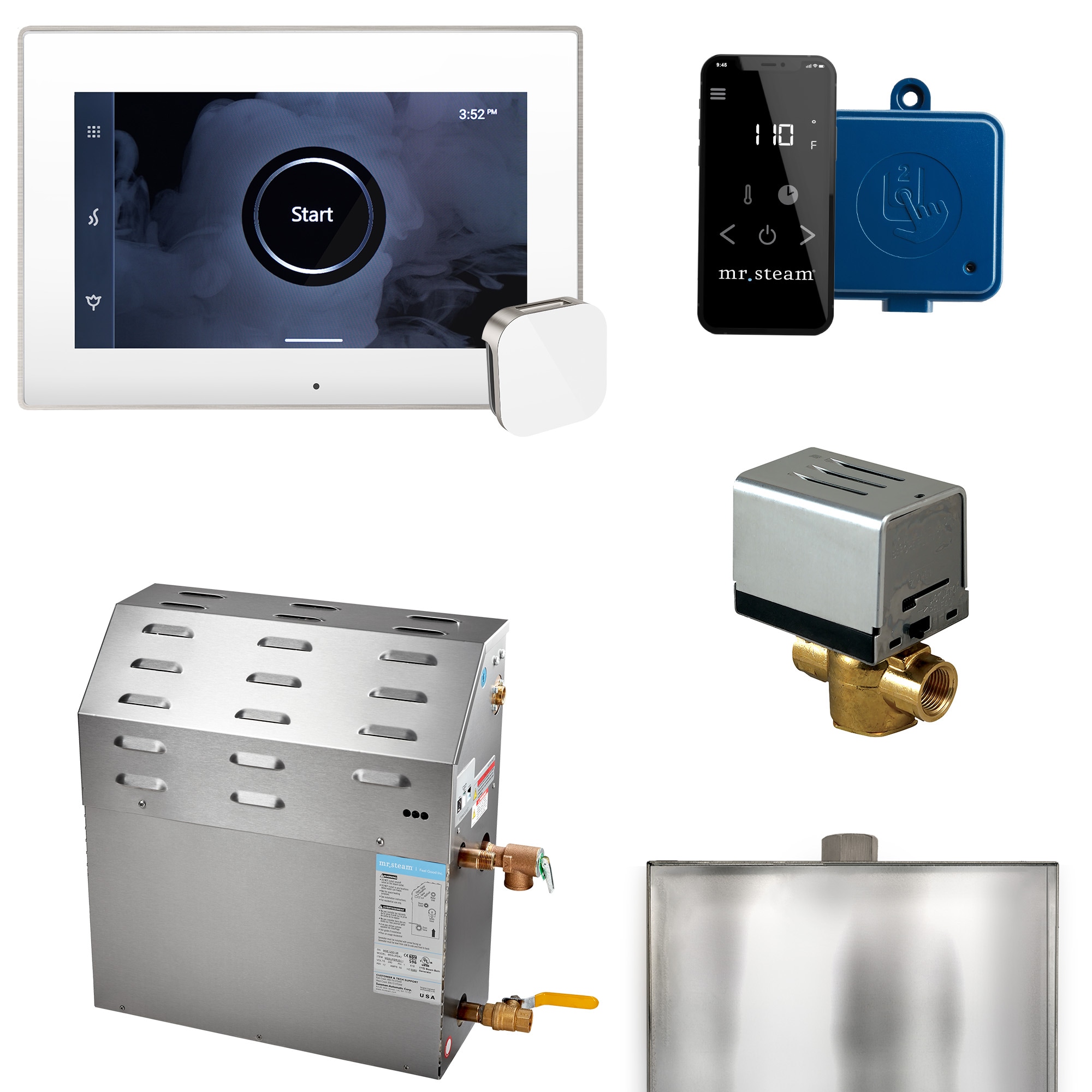 Mr. Steam 10C1ANBB000 10000-Watts White Brushed Nickel Steam generator control kit