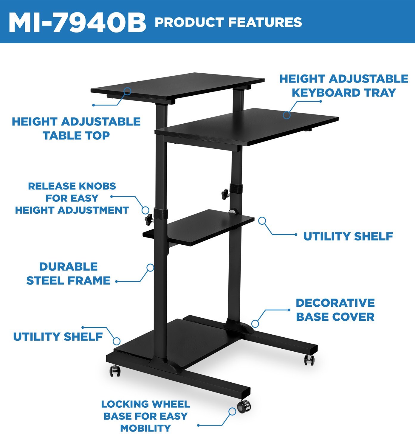 Mount-It! MI-7940B desks - View #2