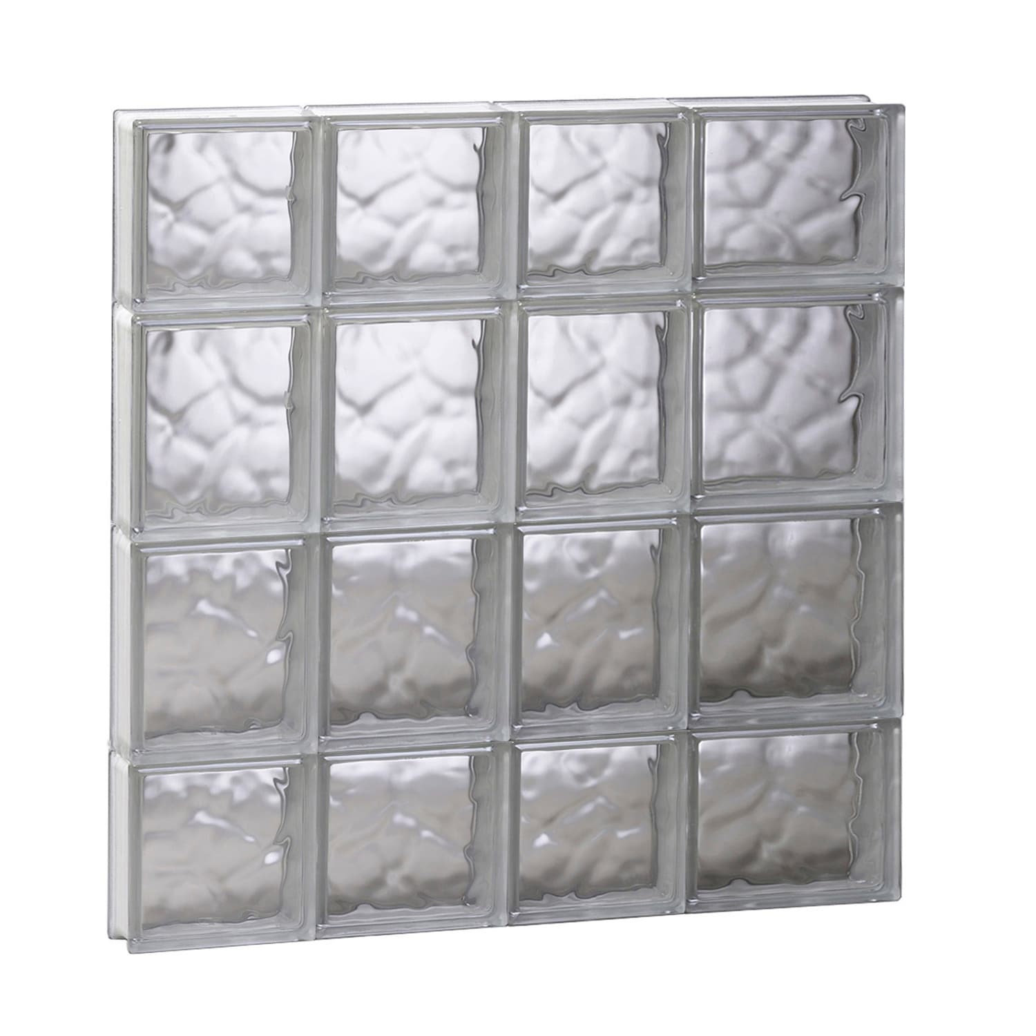 REDI2SET S2628DC Wavy Glass 25-in x 27-in Frameless Replacement Glass Block Window