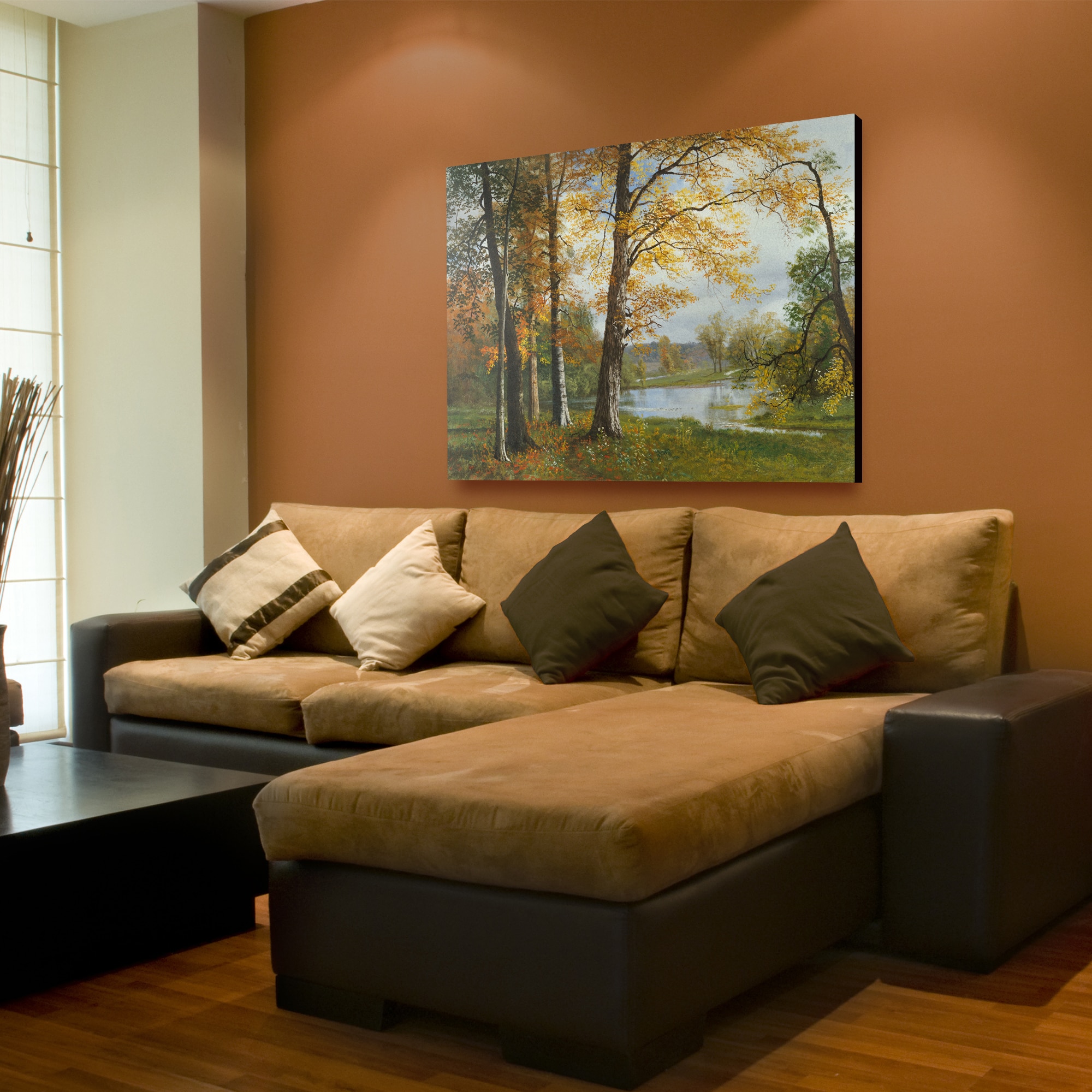 Trademark Fine Art BL0953-C3547GG Albert Biersdant "A Quiet Lake" 35x47 Canvas Art Albert Biersdant Multicolor 35-Inches H x 47-Inches W Landscape Canvas Print
