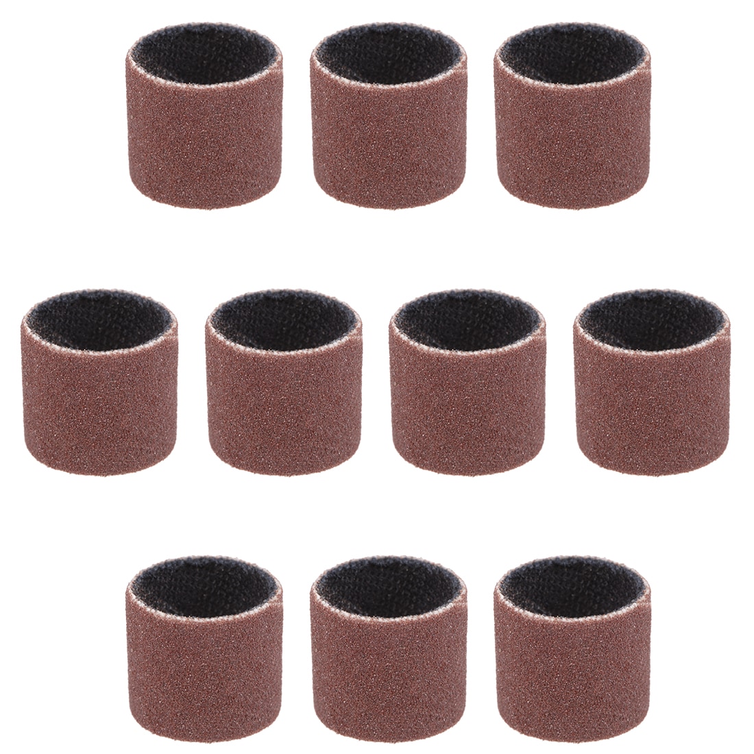 Unique Bargains 1/2 Inch x 1/2 Inch Sanding Sleeves 240 Grits Sandpapers Band Drums 10pcs