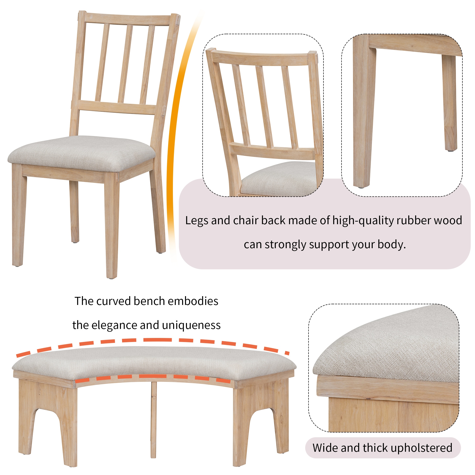 Qualler FSUDTM098D Dining-Sets - View #5