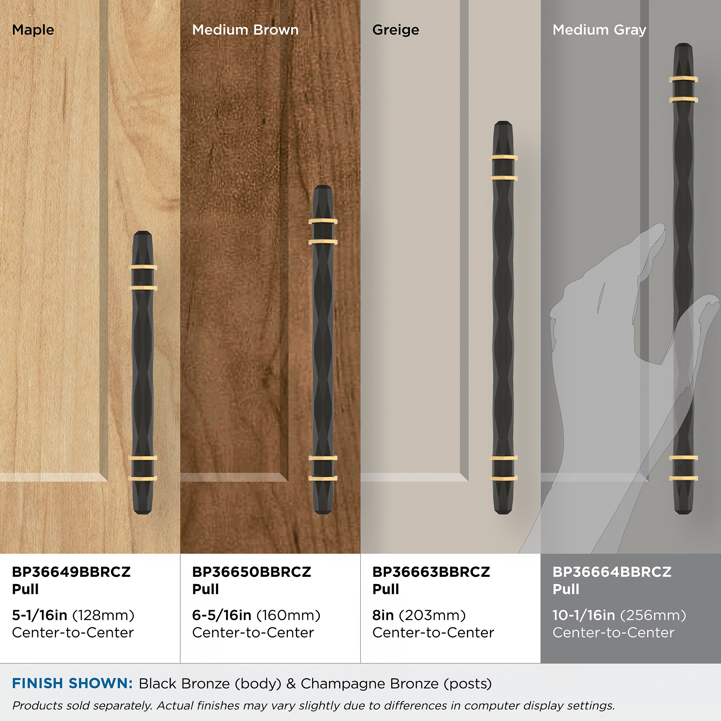 Amerock BP36664BBRCZ Cabinet-Pulls - View #6