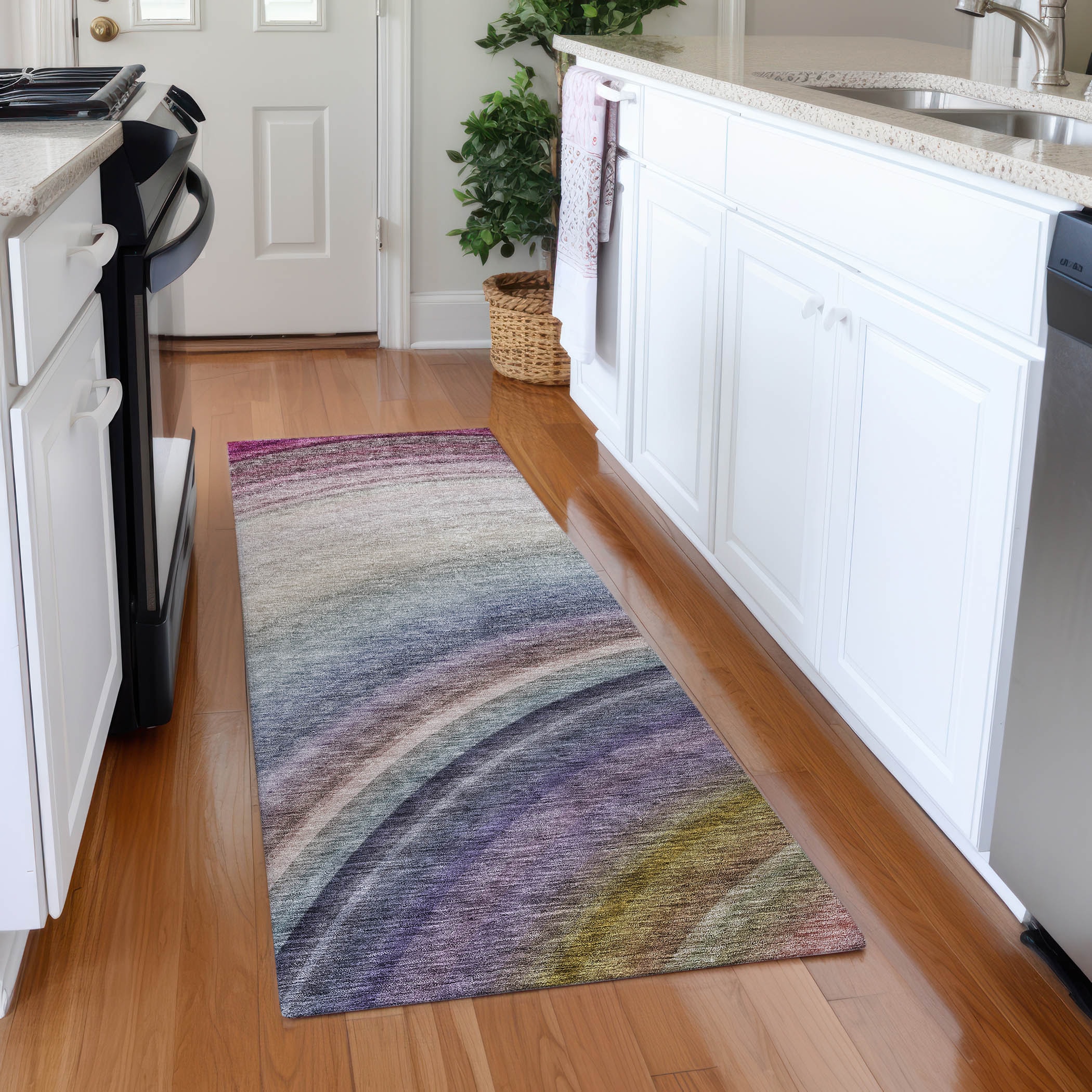 Addison Rugs ACN584BG2X8 Chantille ACN584BG 2 x 7 (ft) Polyester Beige Rectangular Indoor/Outdoor Geometric Moroccan Machine washable Runner rug