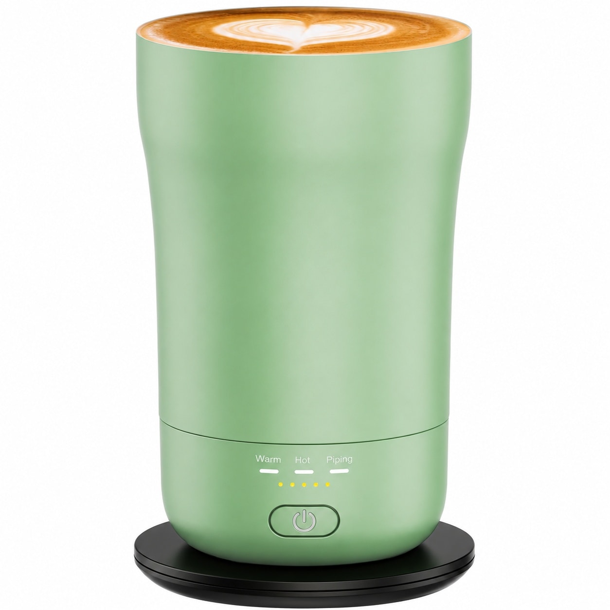 Etokfoks  14oz Sage Green Stainless Steel Insulated Heated Coffee Mug Travel Drinkware with 3 Temperature Settings 1 Piece