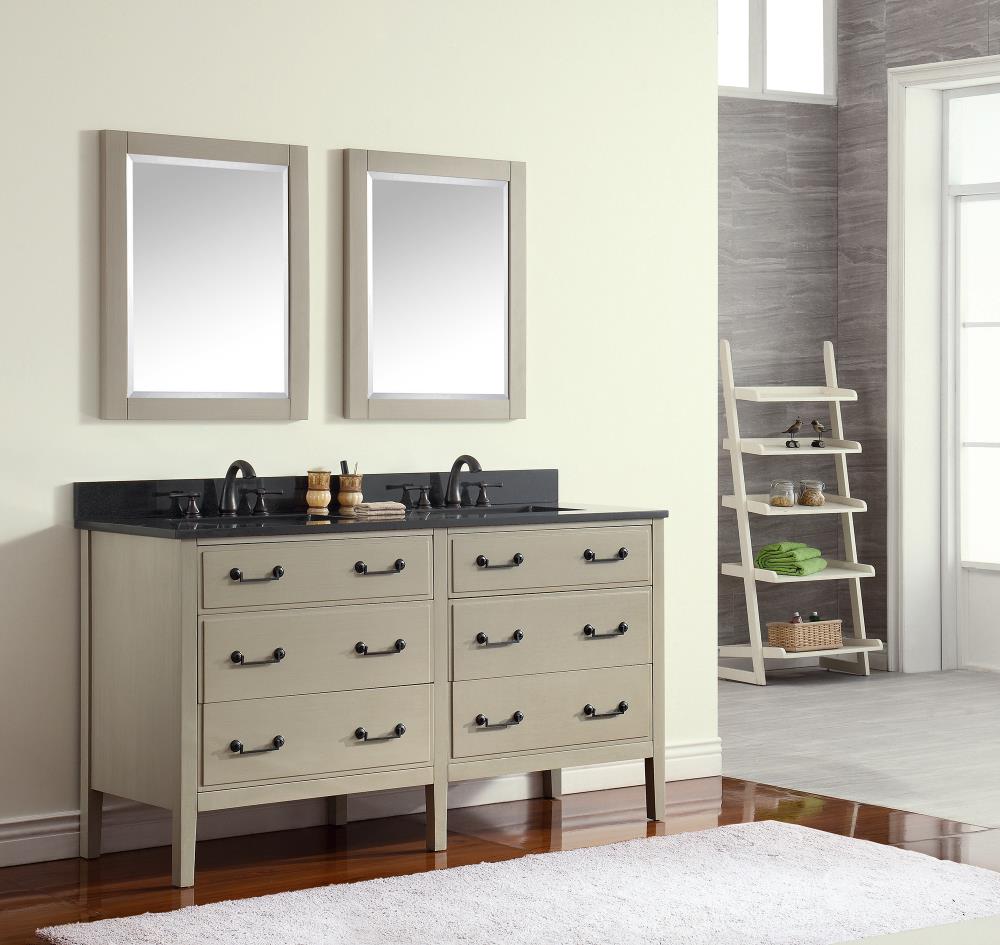 Avanity Delano 61-in Taupe Glaze Undermount Double Sink Bathroom Vanity ...