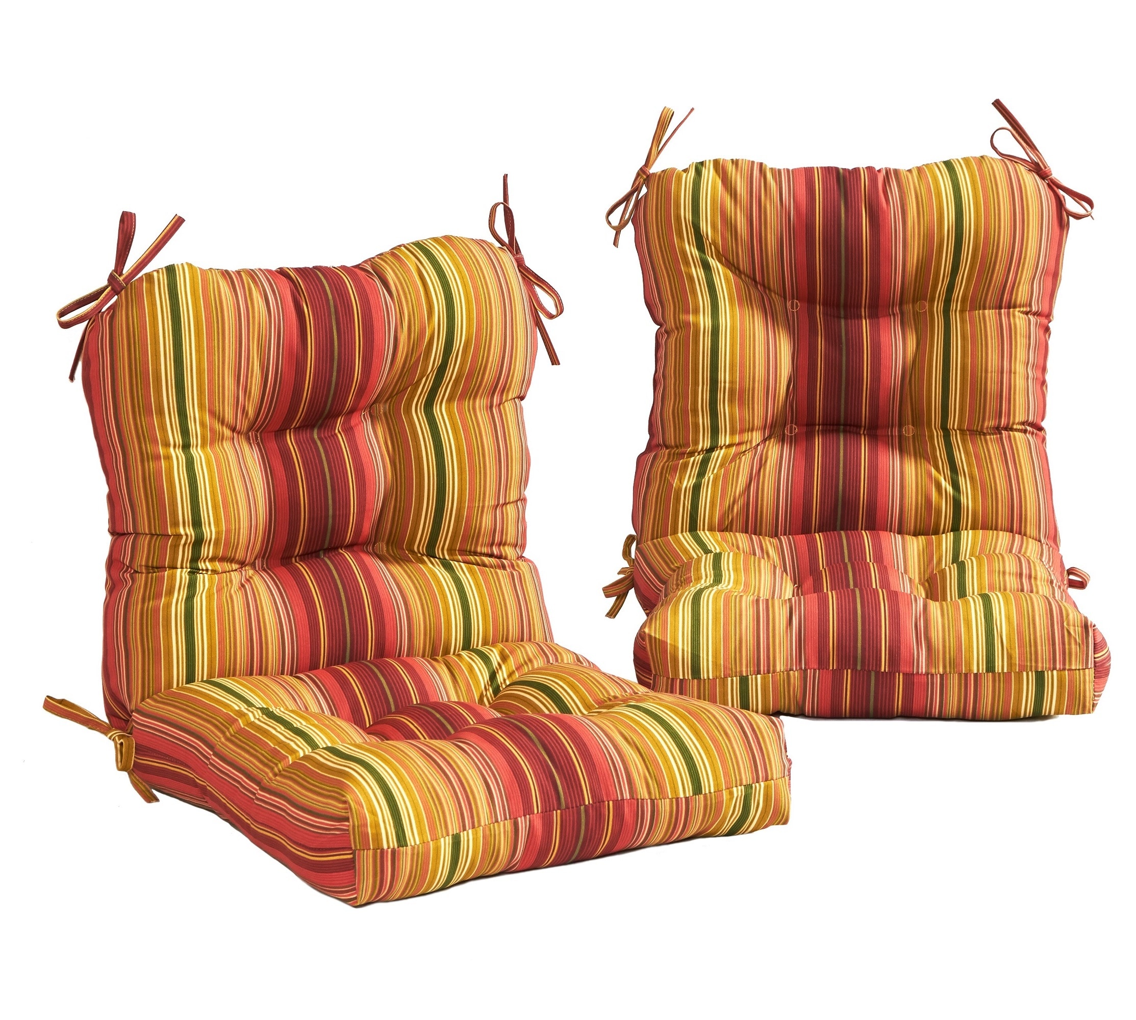 Greendale Home Fashions OC6808S2-KINNABARI 19-in x 19-in 2 -Piece Kinnabari Patio chair cushion