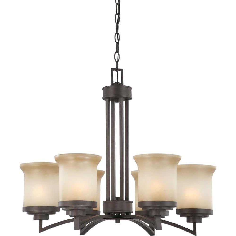  LW4125 Harmony 1-Light Dark Chocolate Bronze Transitional Dry Rated Chandelier