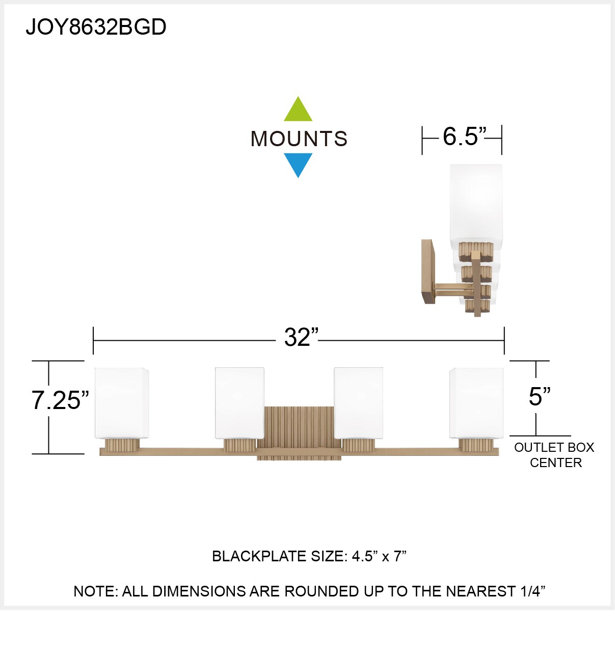 Quoizel JOY8632BGD b089995 - View #6