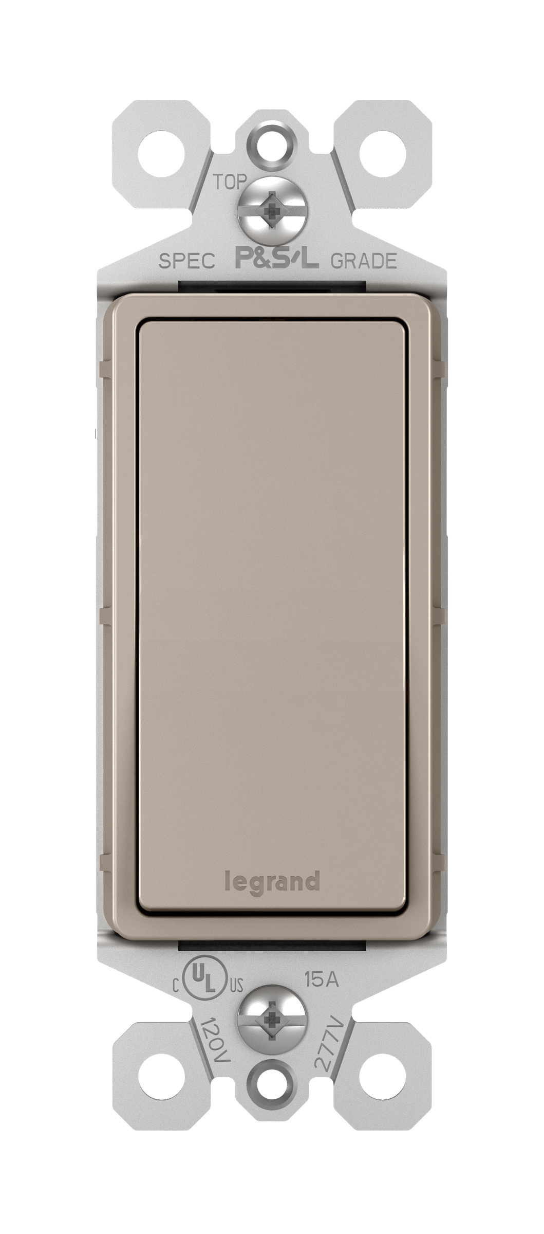 Legrand Radiant 15-amp Single-Pole/3-Way Nickel Rocker Residential Light Switch