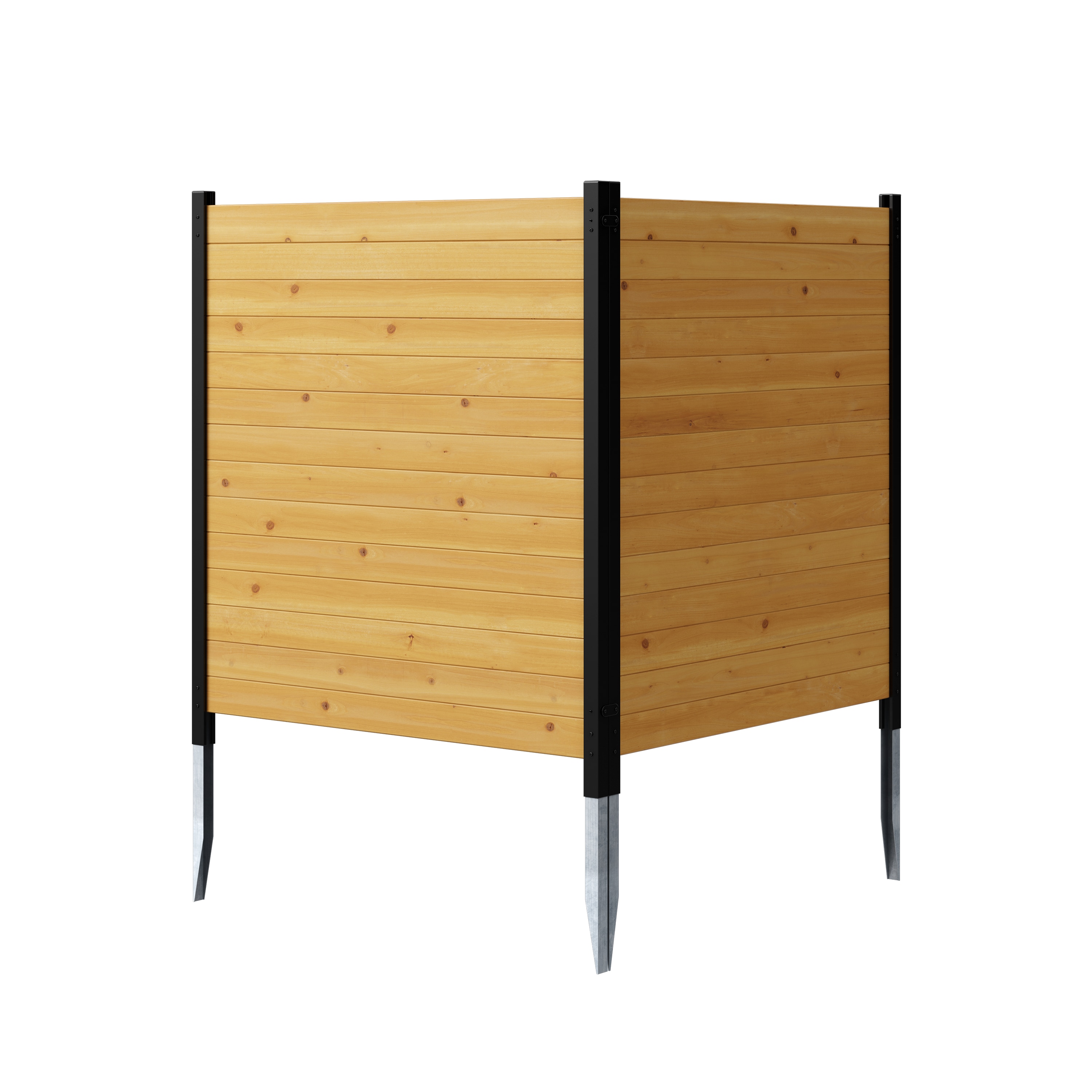 Enclo Privacy Screens EC18008 Richmond No Dig Wood Privacy 2 Panels 38.625-in W x 42.125-in H Wood Cedar Outdoor Privacy Screen