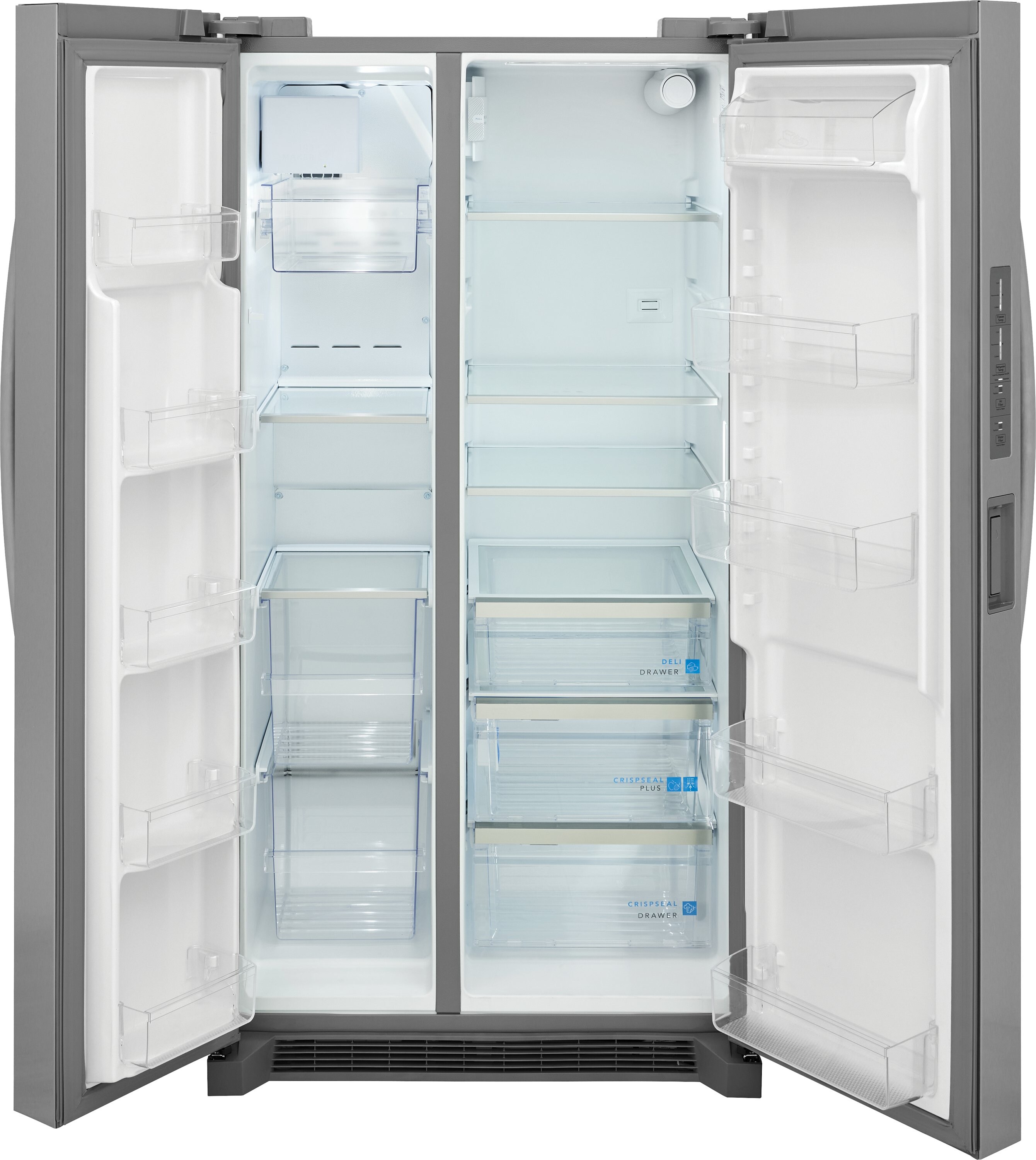 Frigidaire Gallery 26-cu ft Side-by-Side Refrigerator with Ice Maker and Water Dispenser (Smudge-proof Stainless Steel) ENERGY STAR