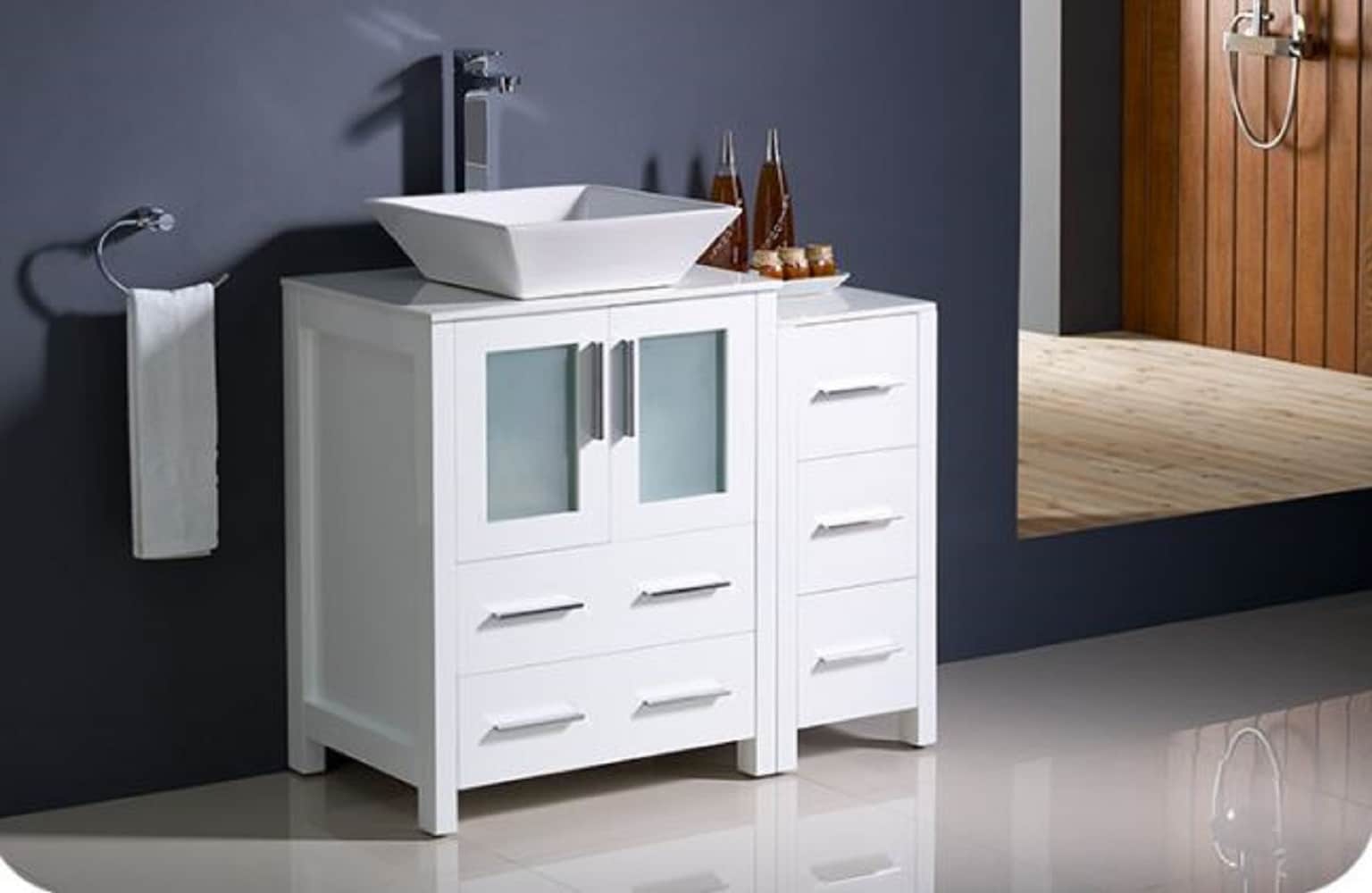 Fresca FCB62-2412WH-CWH-V Bath-Vanity-Combo - View #5