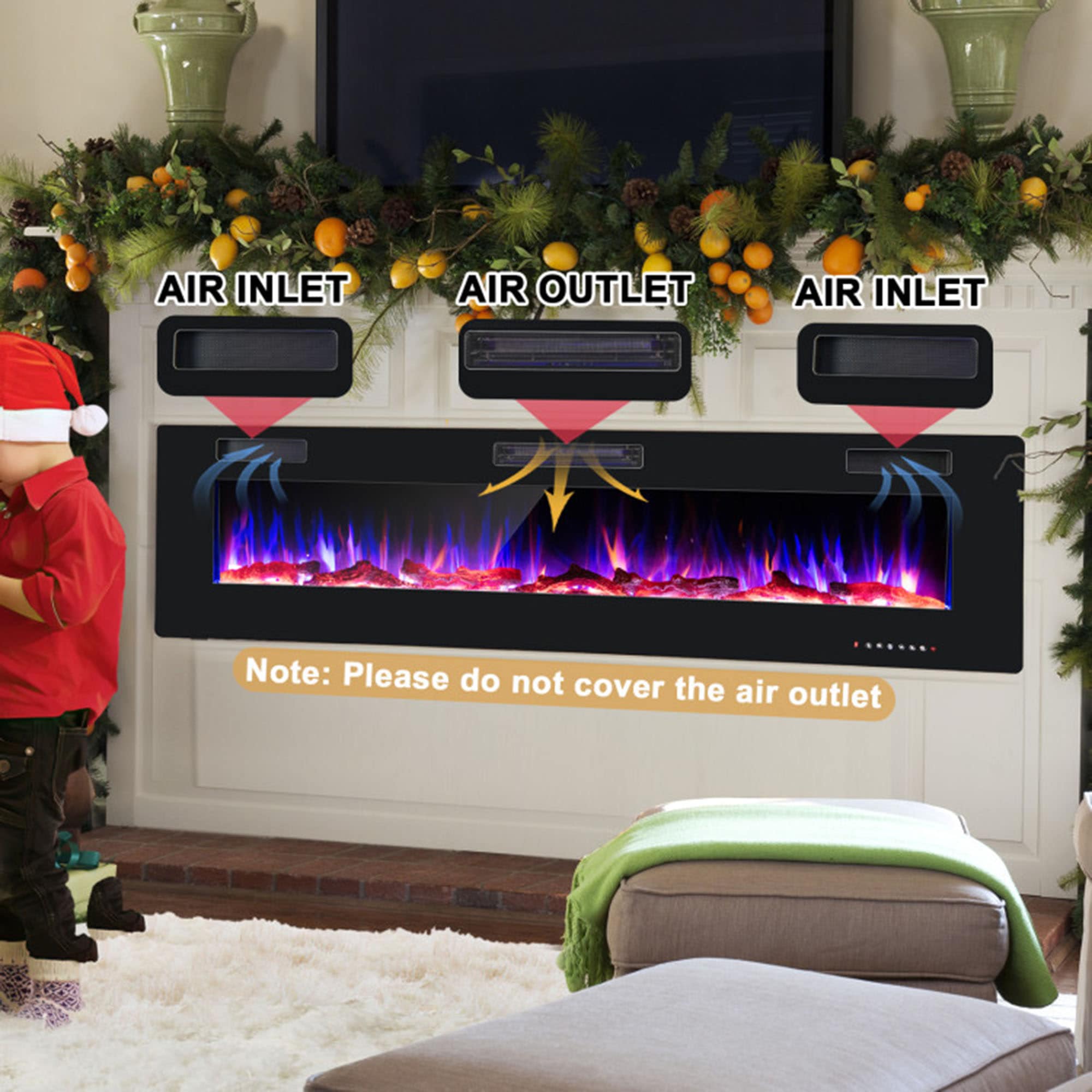 Clihome CL-ZHX-RFP-72 Electric-Fireplaces - View #8