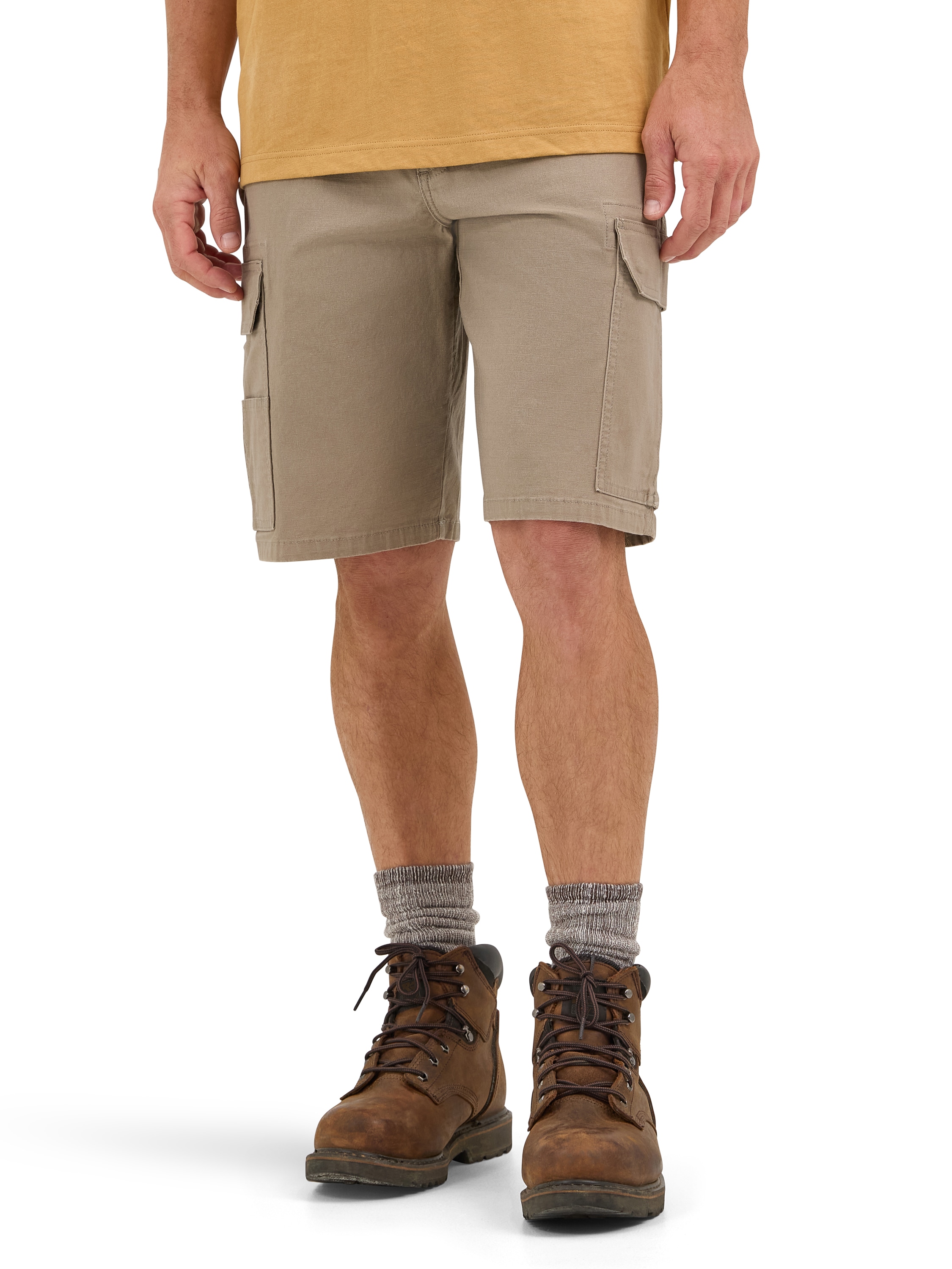 Wrangler 112370727006 Men's Dark Khaki Twill 11-in Carpenter shorts ( Size: 42 )