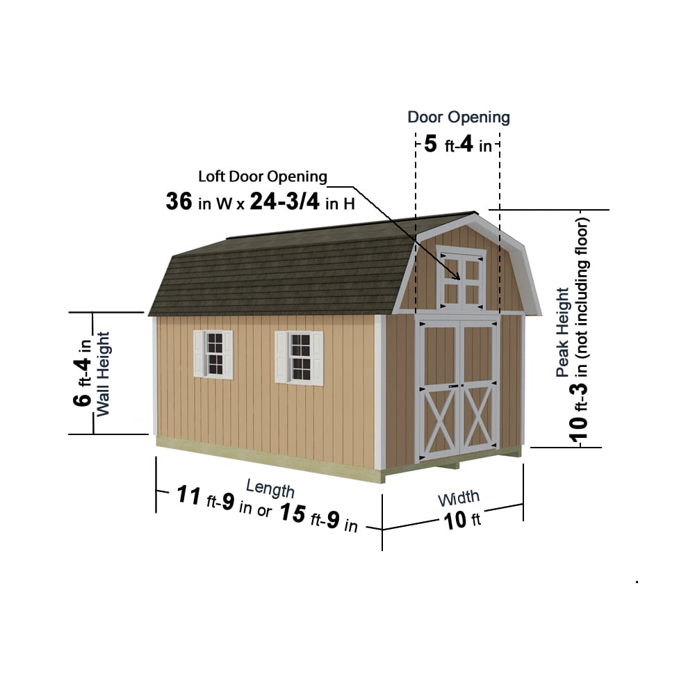 Best Barns WOODVILLE1012DF Wood-Storage-Buildings - View #6
