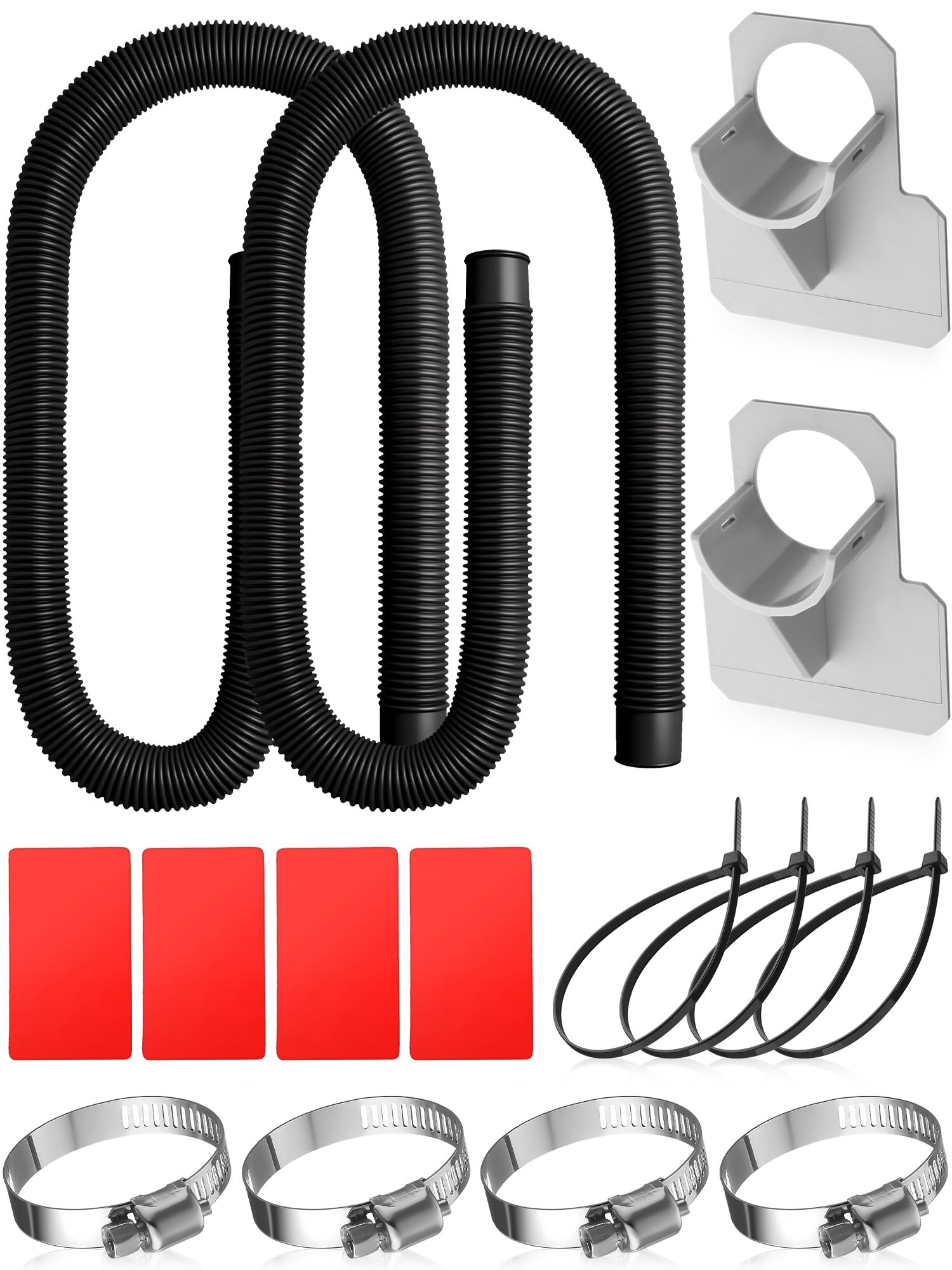 KIWDZFU  Pool Hose Replacement Kit 1.25 in x 59 in for Above Ground Pools Compatible with Filter Pumps 330 GPH 530 GPH 1000 GPH Black