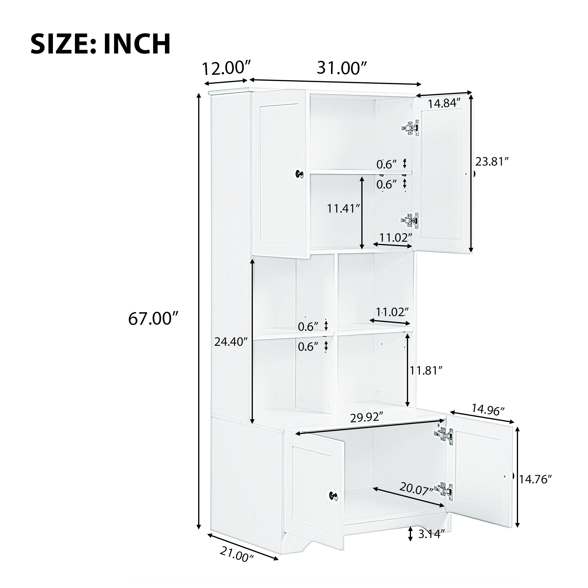 Siavonce XH51556 Utility-Storage-Cabinets - View #3