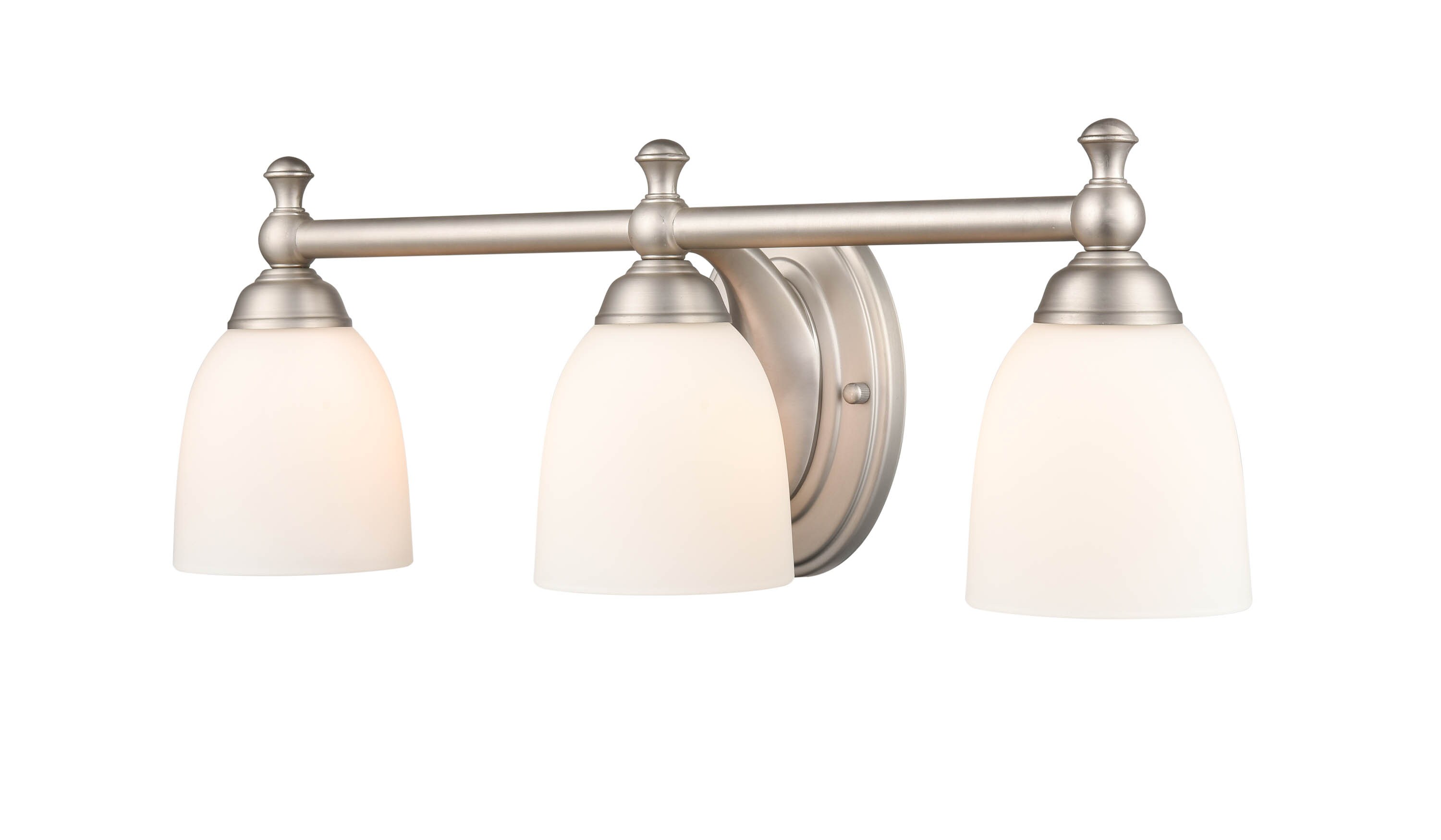 Millennium Lighting Vanity 24-in 3-Light Satin Nickel Traditional ...