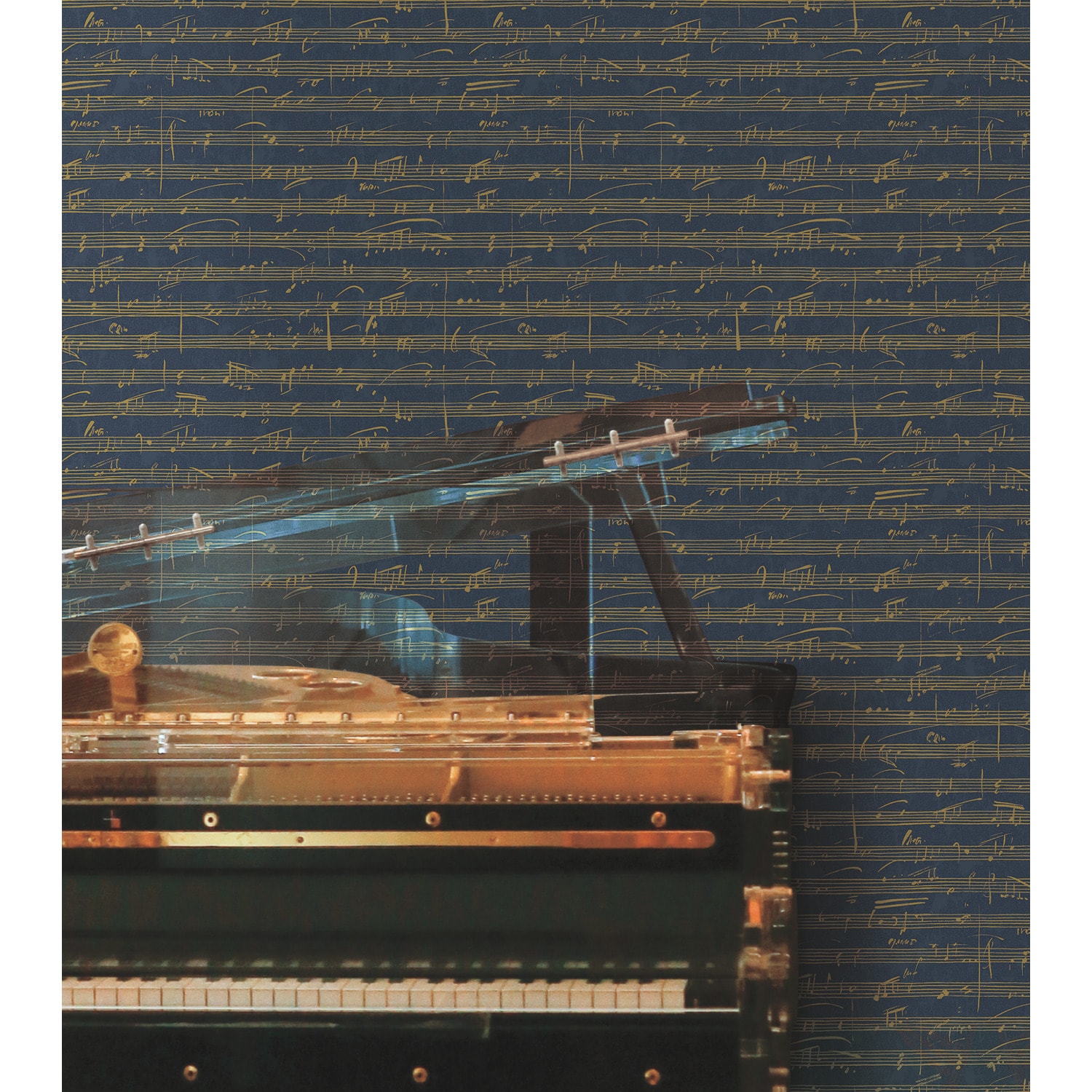 RoomMates RMK11652WP 28.18-Sq. Feet Blue Vinyl Novelty Self-adhesive Peel and Stick Wallpaper
