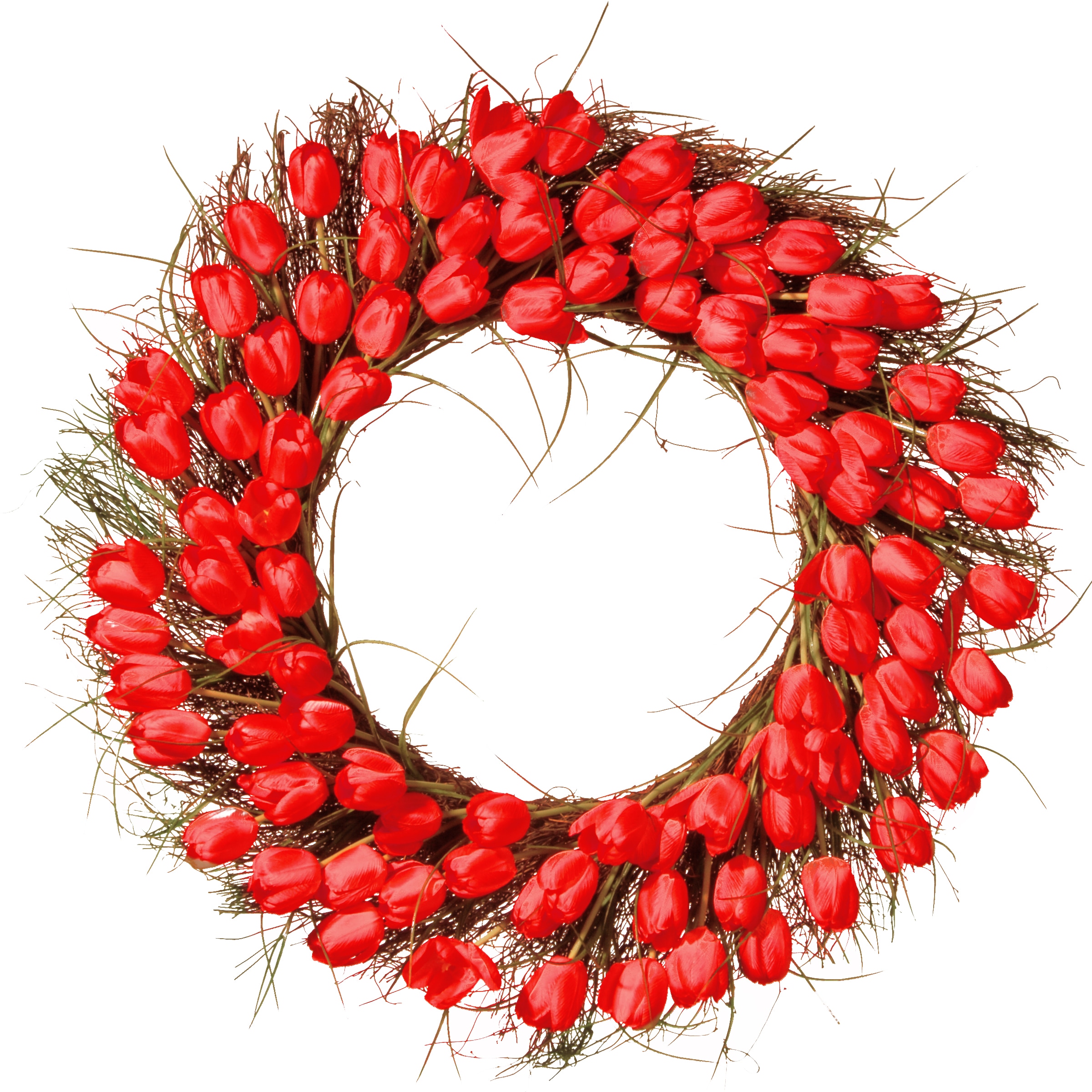 National Tree Company RAS-HY55732W-R1 32-in H Spring Wreath
