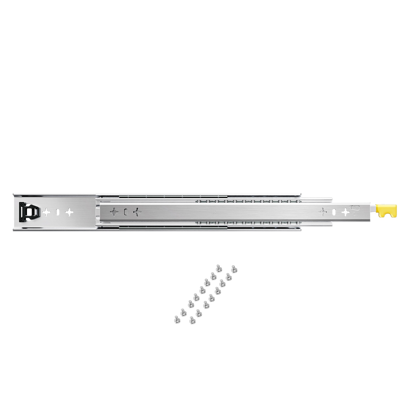 GIVIMO 24-in 250-lb Heavy Duty Drawer Slides 1-Pair Locking Ball-Bearing Side-Mount 3-Fold Full-Extension Cabinet Slide Rail Drawer #LW038GIVSS675