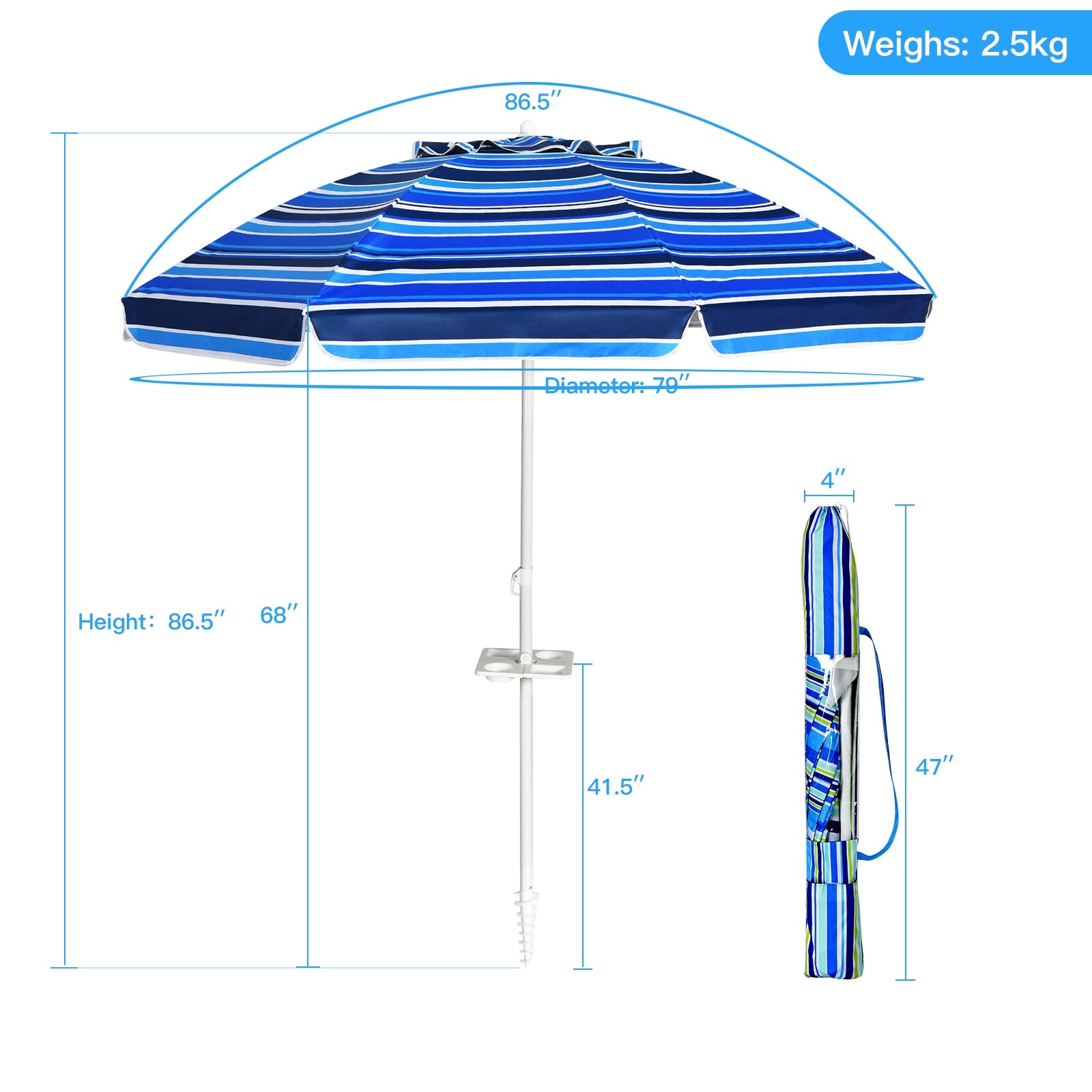 Slickblue D-CO-YN51707PO Beach-Umbrellas - View #4