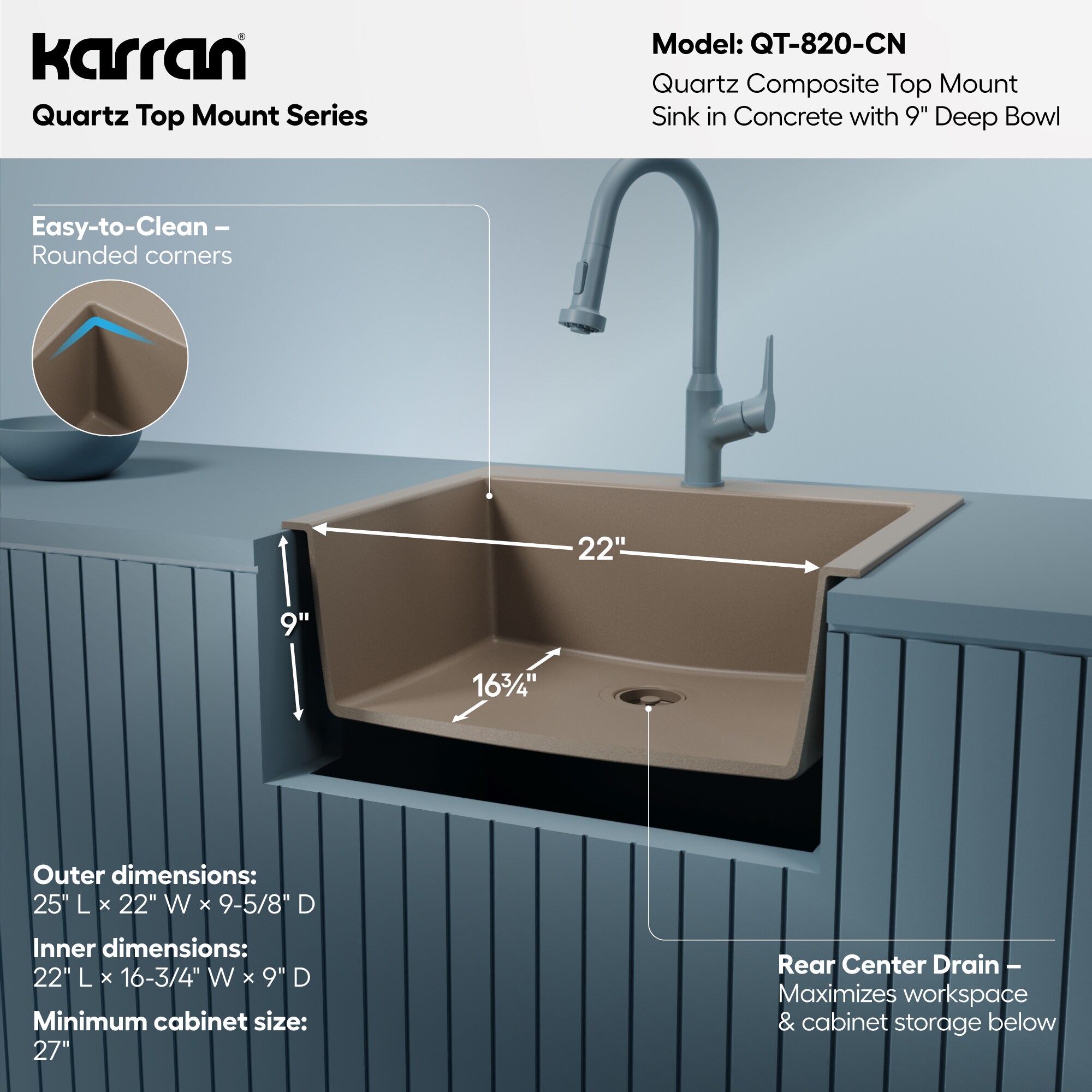 Karran QT-820-CN Kitchen-Sinks - View #7