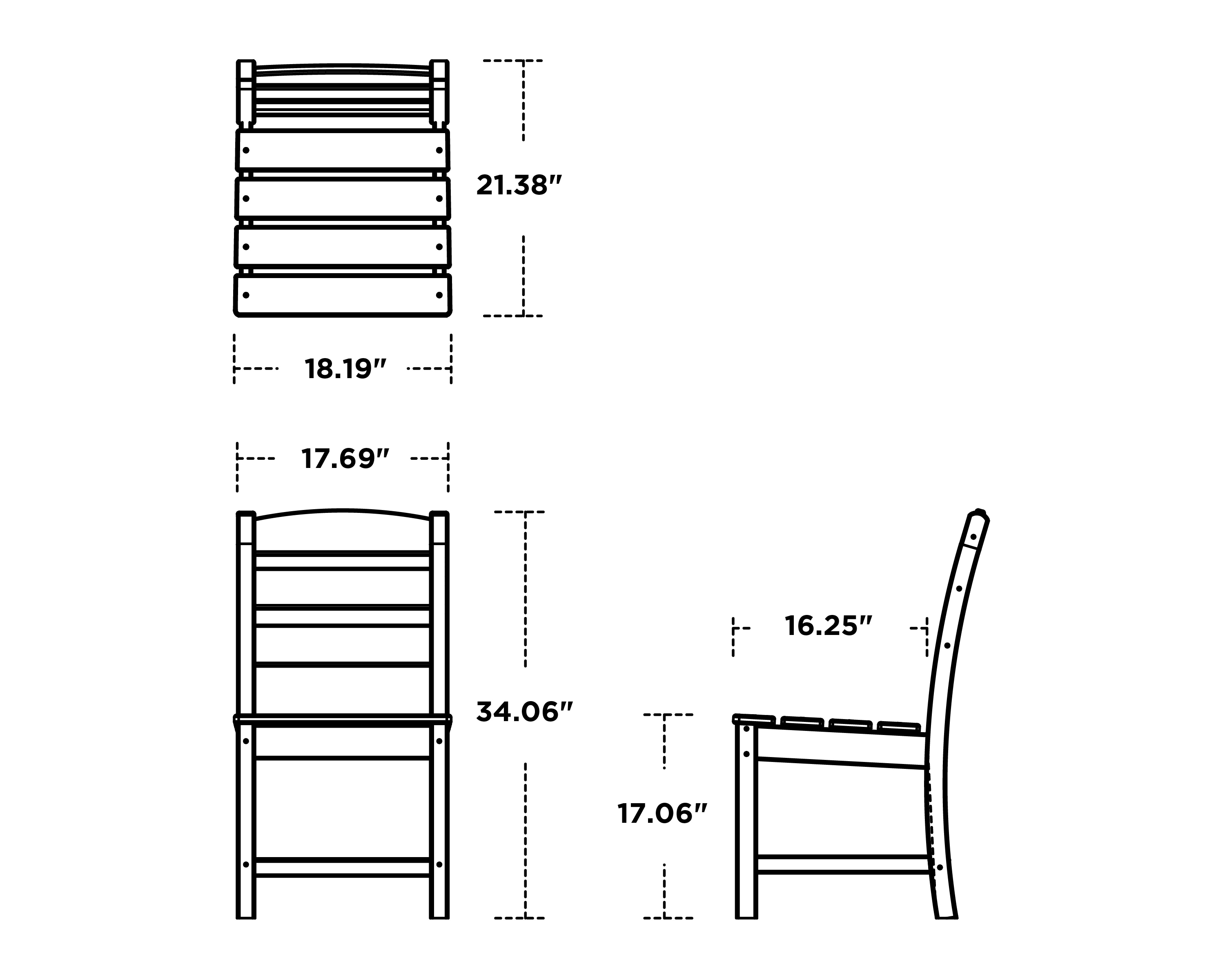 POLYWOOD Lakeside 7-Piece Tan Patio Dining Set Plastic Rectangle Table ...