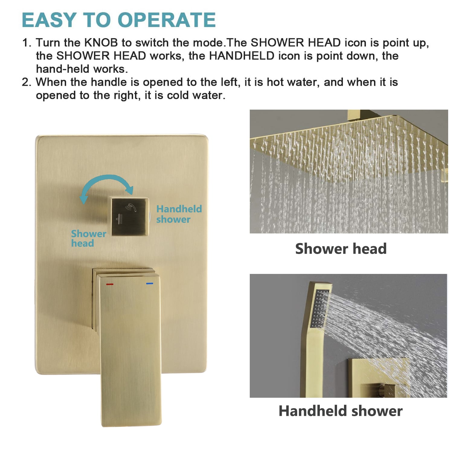 WELLFOR DTG-806CS12BG Tub-Shower-Faucets - View #4