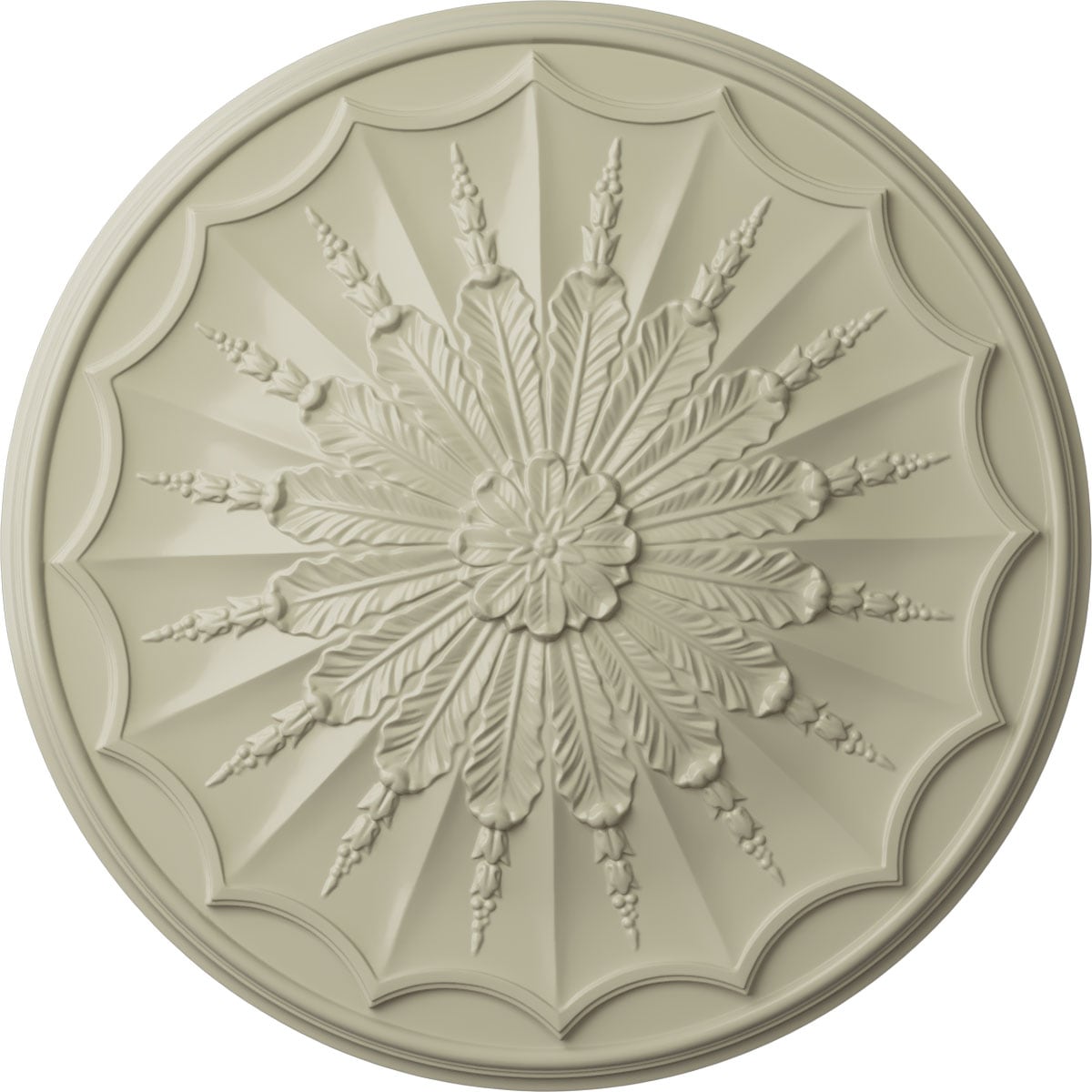 Ekena Millwork CM27ARCYF Artis 27.125-in W x 27.125-in L Painted Clear Yellow Polyurethane Whole Ceiling Medallion