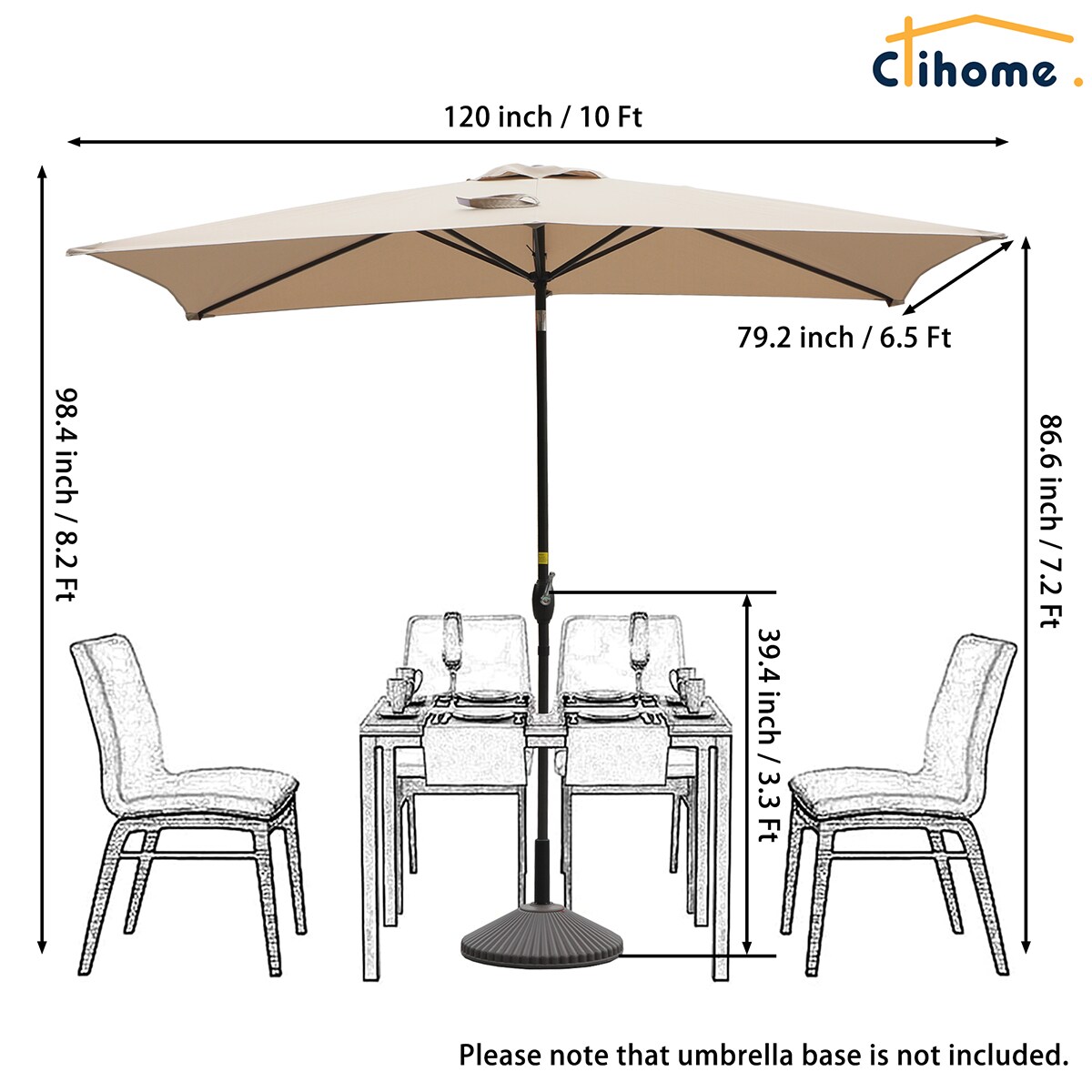 Clihome EDBL-U9H02BK Umbrellas-2 - View #12