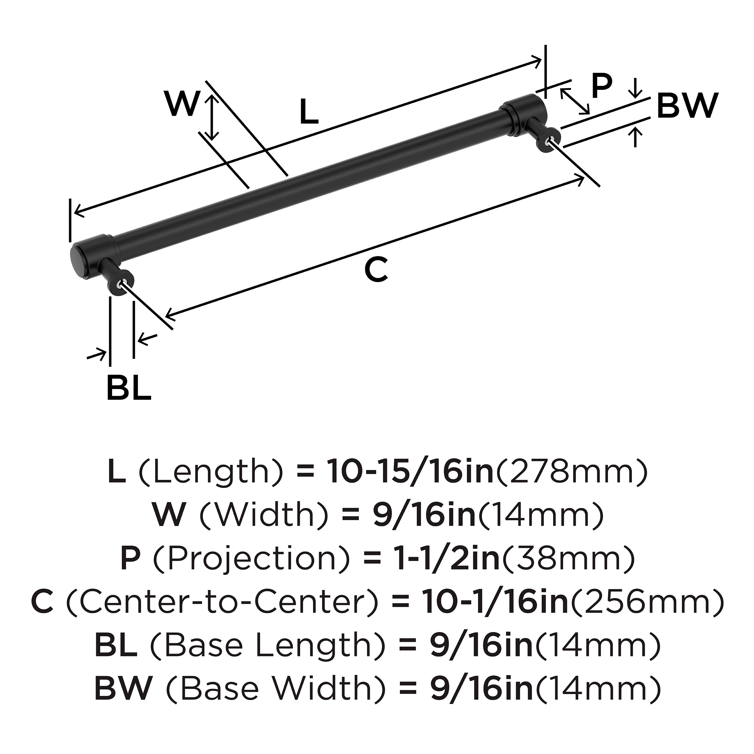 Amerock BP37468MB Cabinet-Pulls - View #4