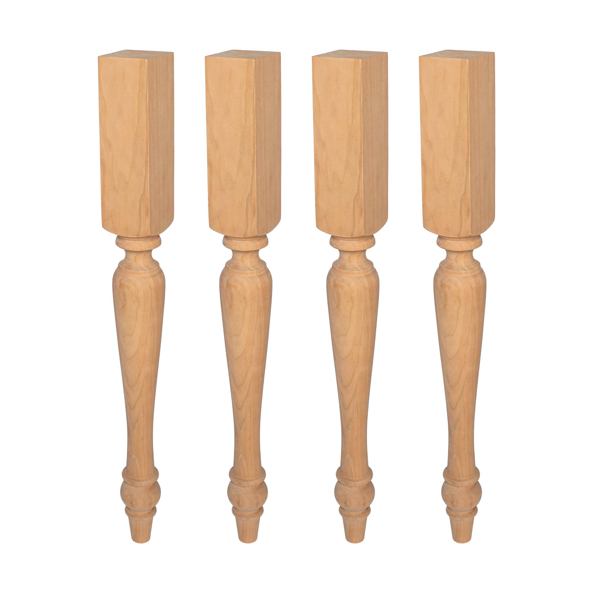 Architectural Products by Outwater ISL-10-CH-4PK 3.5-in x 35.25-in Traditional Cherry Table leg