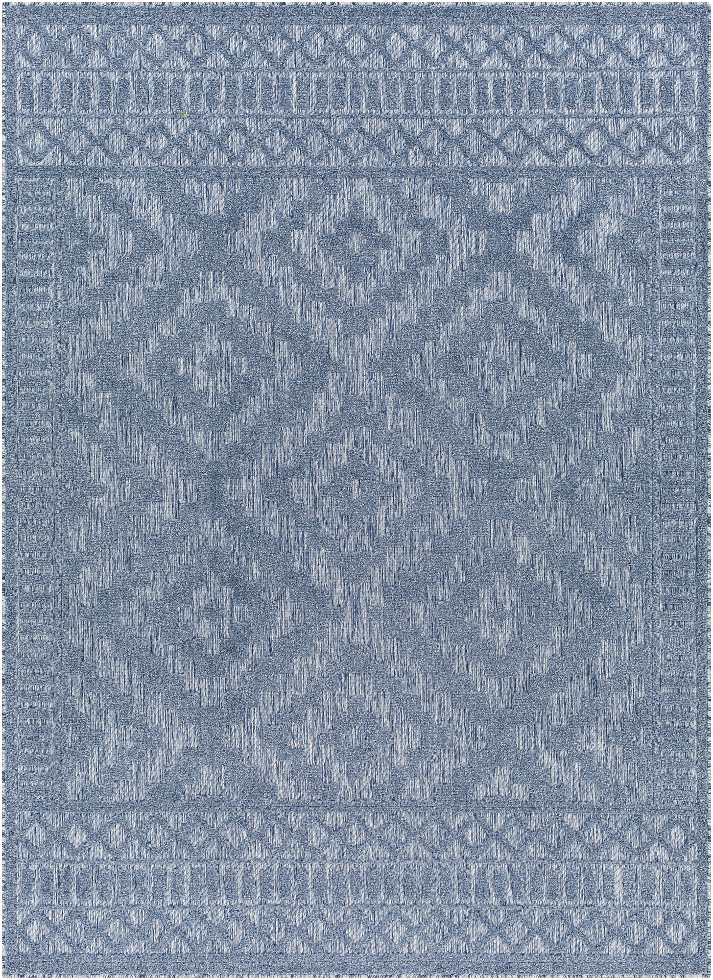 Livabliss SFG2303-537 San Diego 5 x 8 (ft) Polypropylene Denim Rectangular Indoor/Outdoor Medallion Moroccan Area rug
