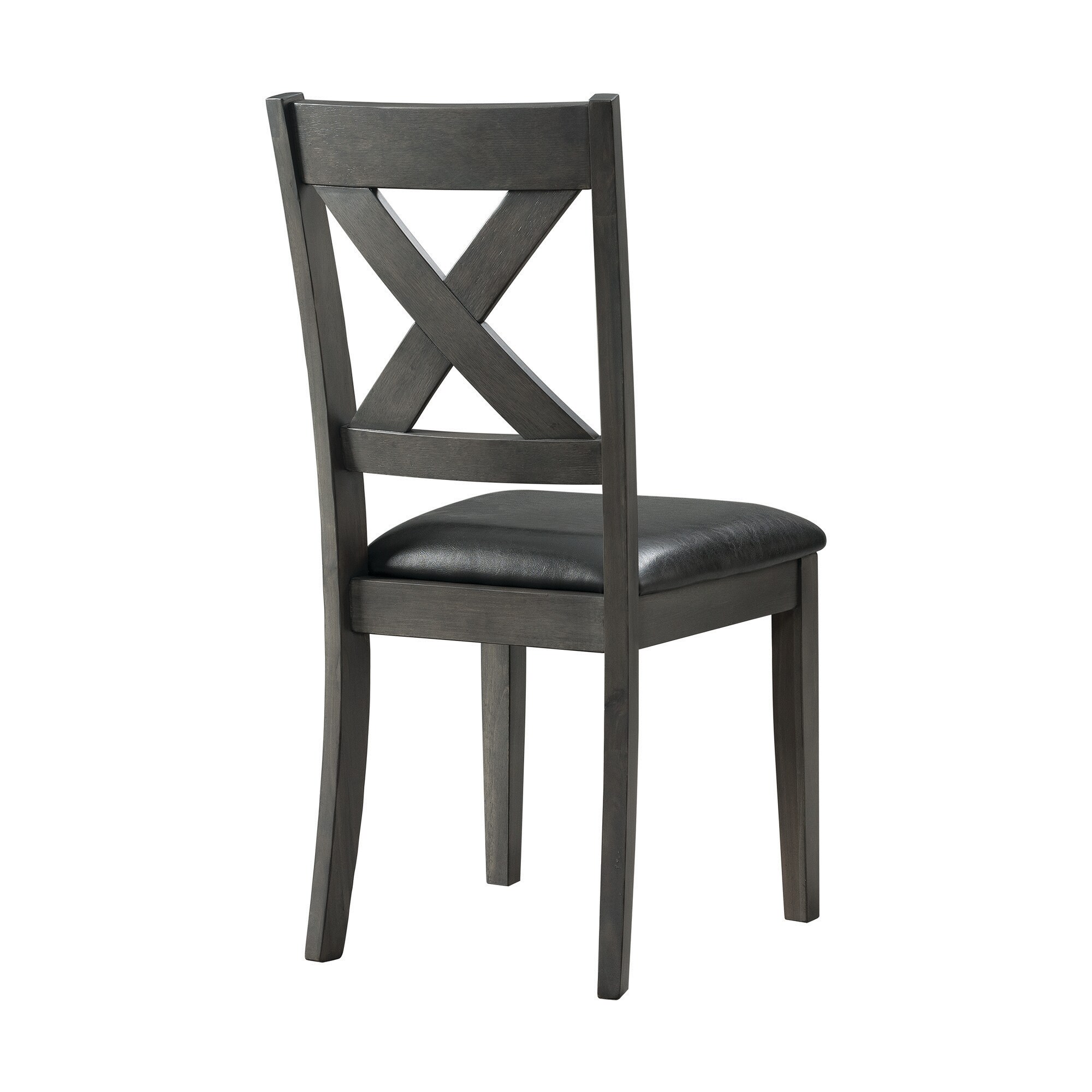 Picket House Furnishings Alexa Rustic Faux Leather Upholstered Dining Side Chair Wood Frame 1776