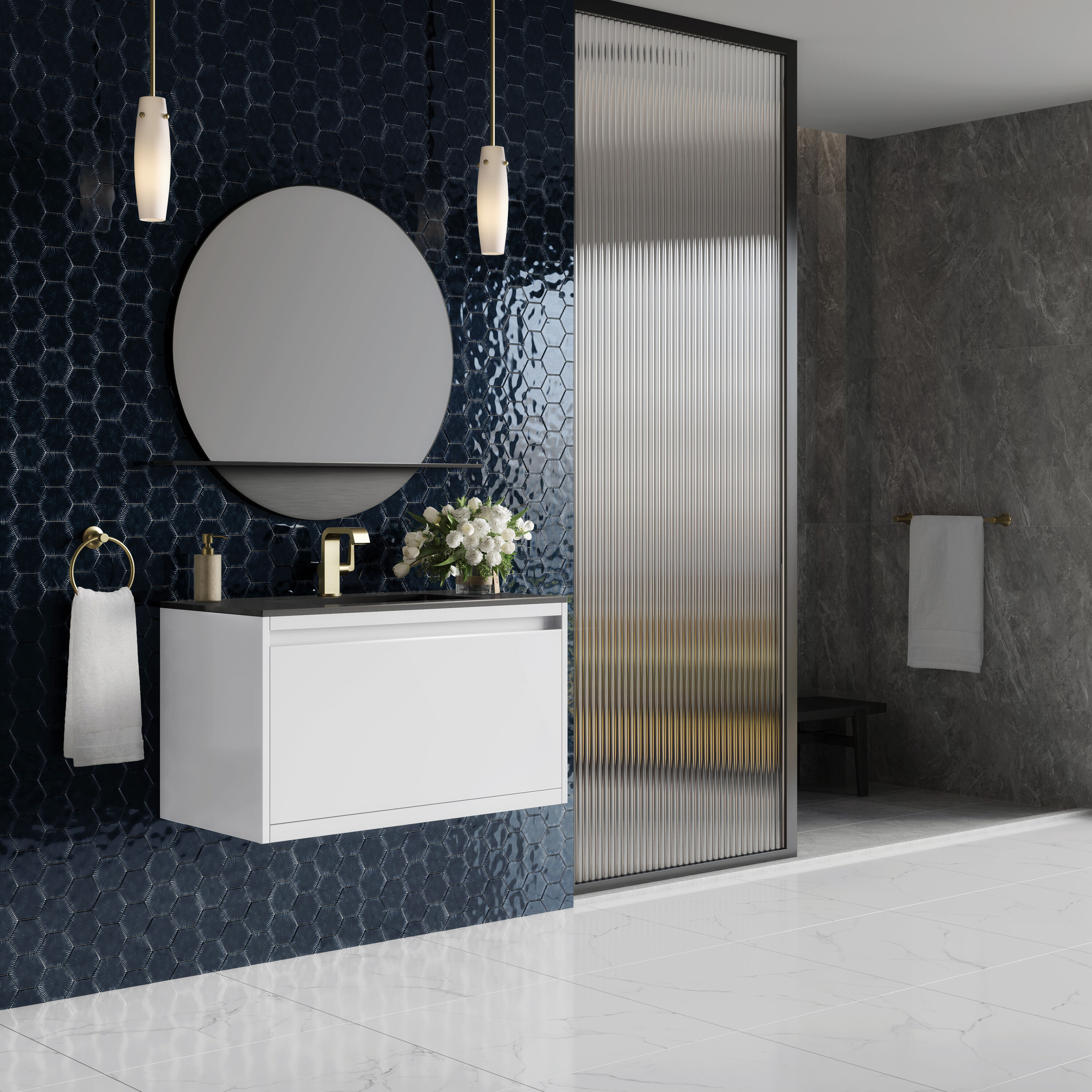 James Martin Vanities 805-V35.4-GW-CB-CH Bath-Vanity-Combo - View #3