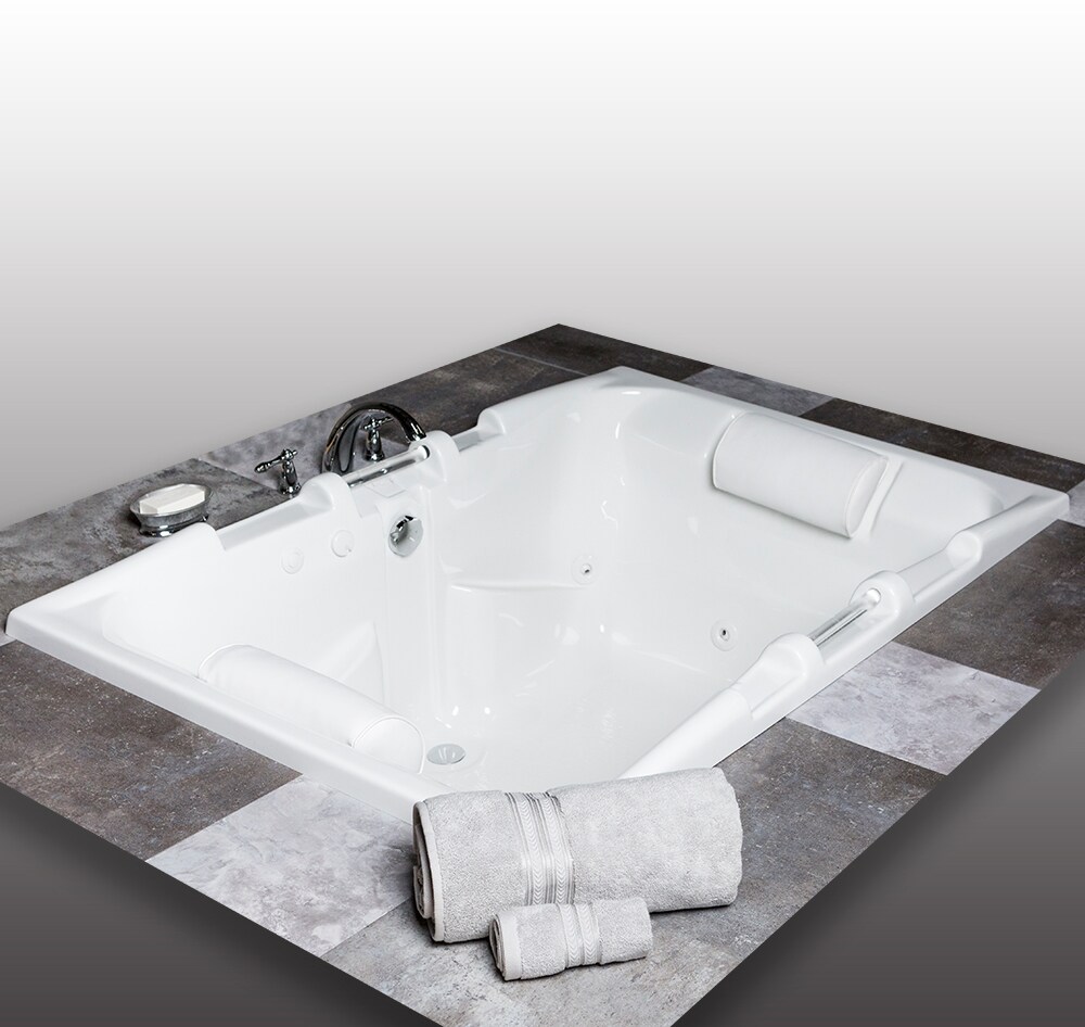 72 X 48 Acrylic Rectangle Whirlpool Bathtub - 10 Water Jets - Led Lights  - Left Side Drain - 3-Side Alcove Install - On Sale - Bed Bath & Beyond -  33466800