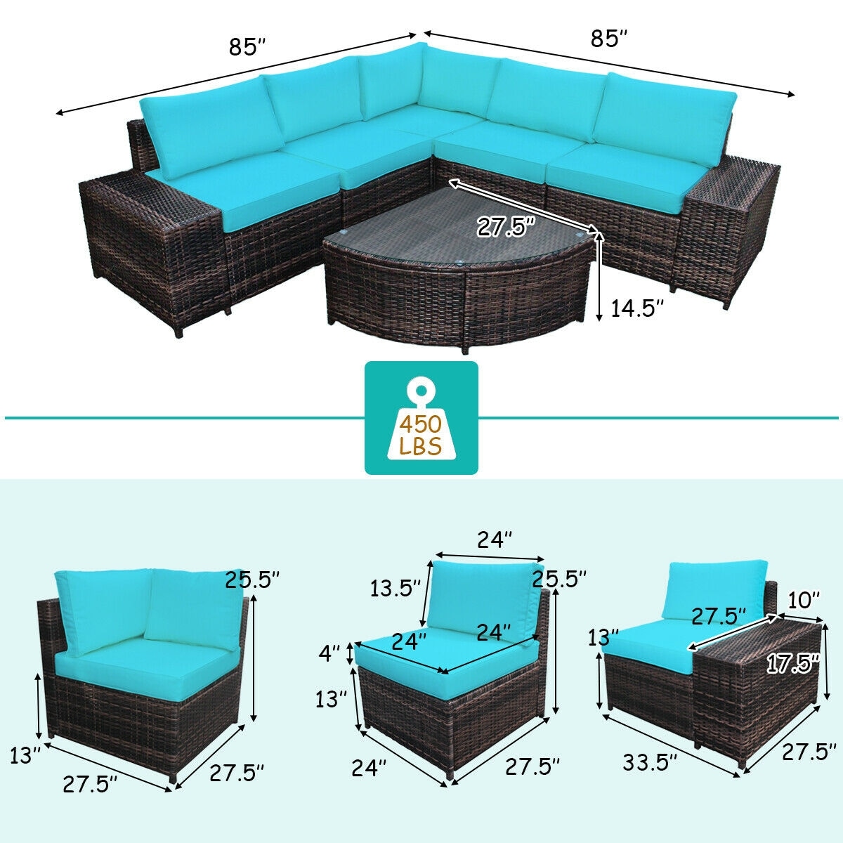 Forclover HBV-HW664TU Patio-Sofas-Daybeds - View #10