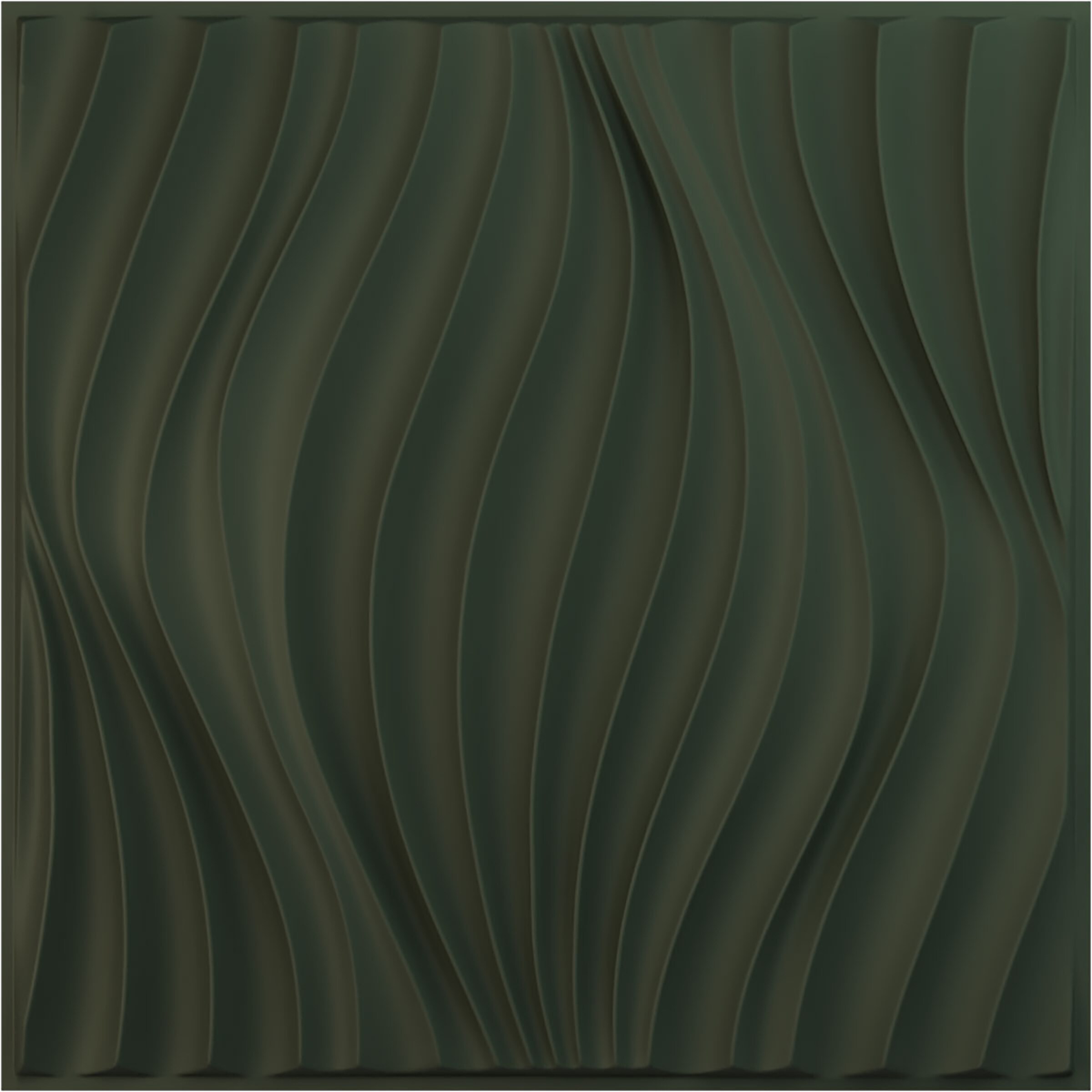 Ekena Millwork WP20X20BWGHC 19-5/8-in x 19-5/8-in Embossed UltraCover Satin Hunt Club Green PVC Wall Panel Abstract