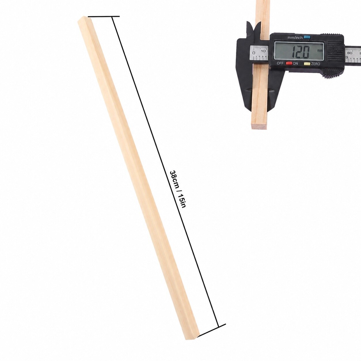 Aoibox 60 Pack Unfinished Pine Wood Square Dowel Rods 0 5 x 0 5 x 15 in ...