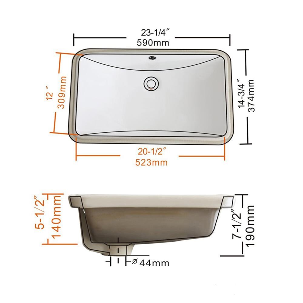 CASAINC CQ1610W Bath-Sink - View #3