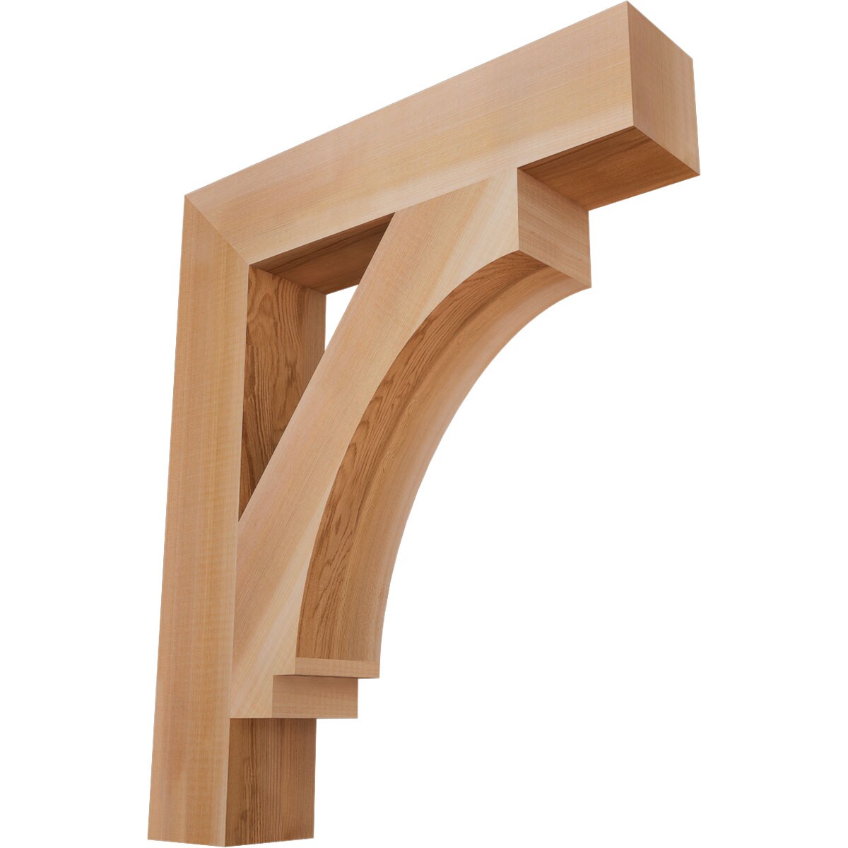 Ekena Millwork BKT04X20X24IMP05SWR Imperial Block Smooth 3-1/2-in x 20-in x 24-in Western red cedar Brown Wood Standard bracket