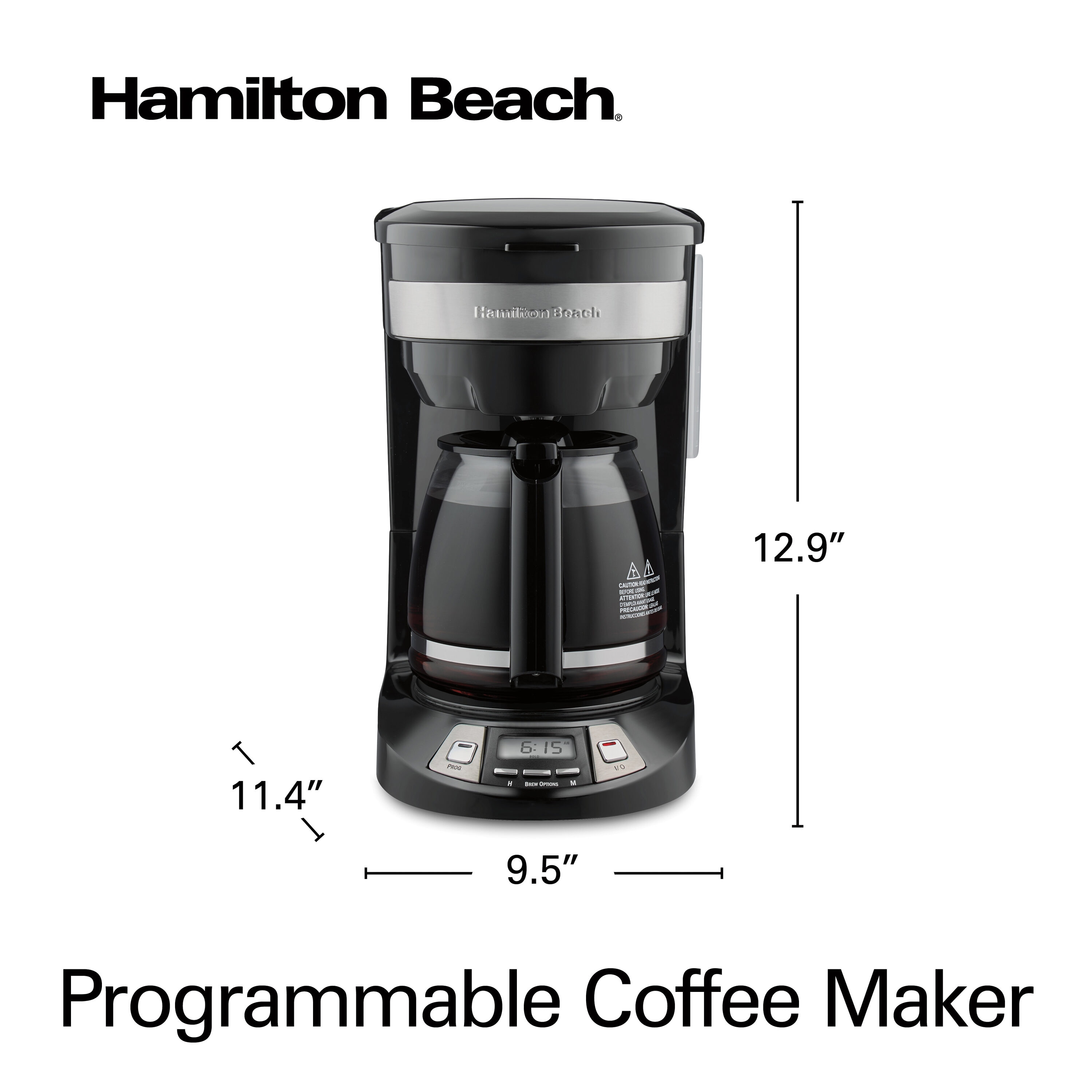 Hamilton Beach 12 Cup Programmable Coffee Maker - Black 46290 (t,a
