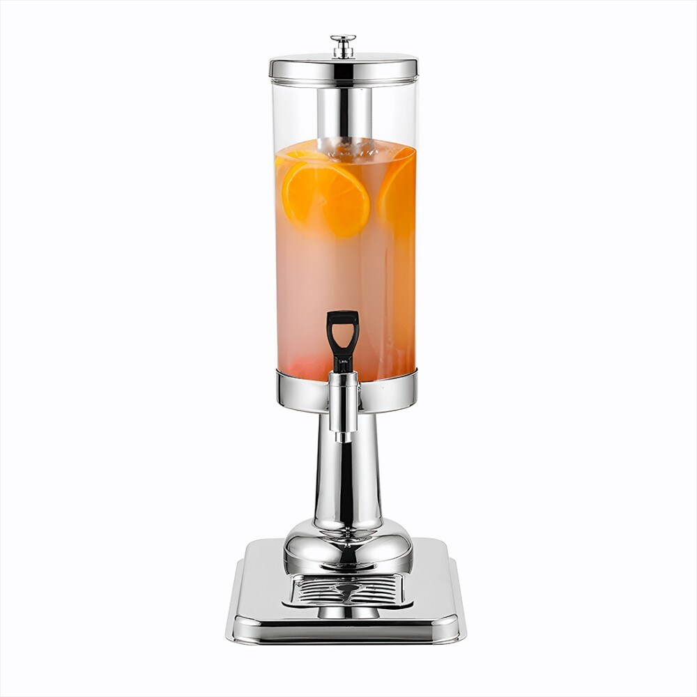 Taoi Fxio 0.8 Gallon Stainless Steel Hot Cold Drink Dispenser with Ice Cylinder Durable Water Beverage Jug Perfect